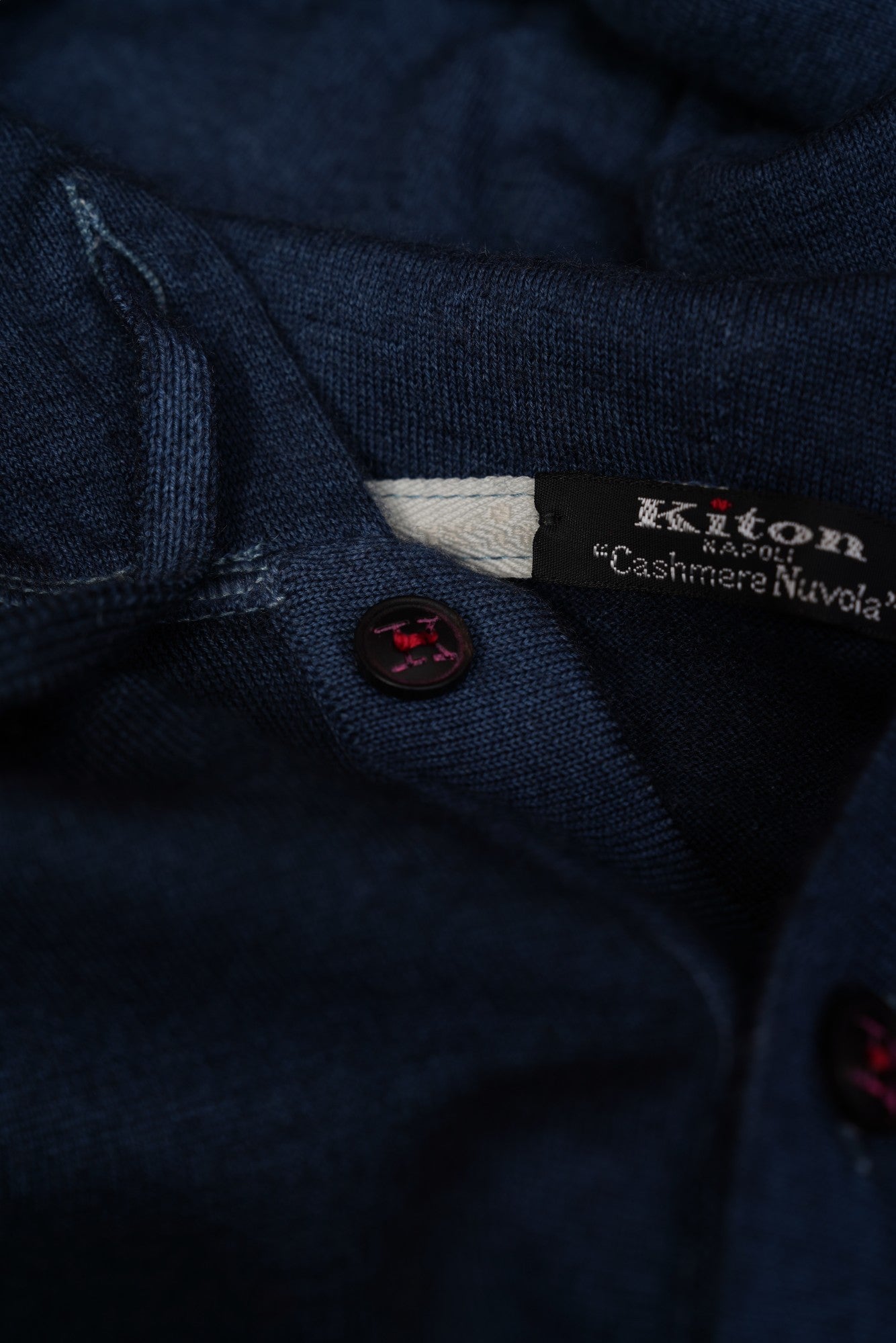 Kiton Sweatshirt Hoodie Cachemire Nuvola bleu Cardigan