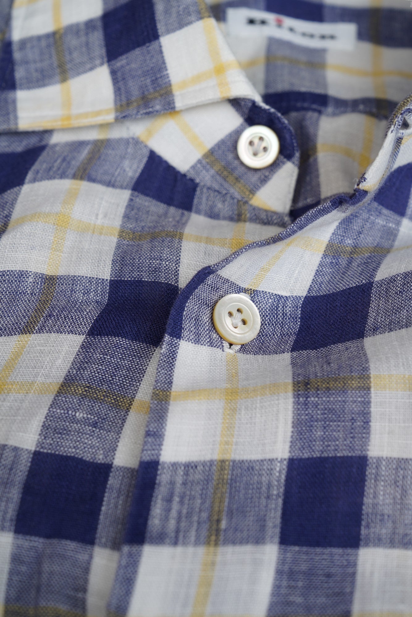 Kiton Chemise Lin Nouveau Sur Mesure Fait Main L Slim