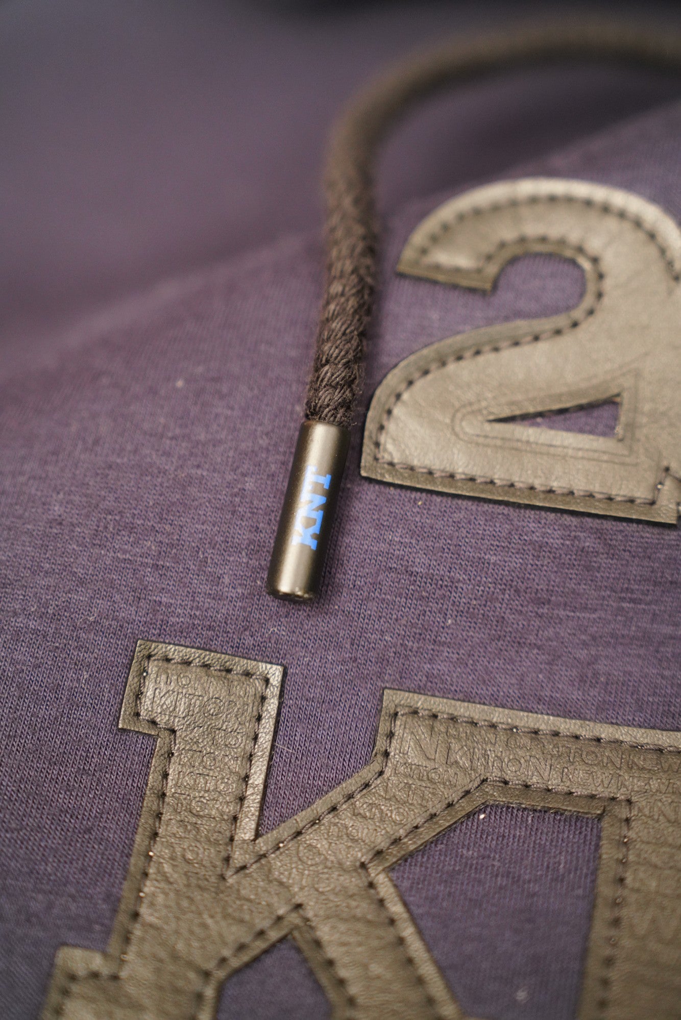 Kiton KNT Sweat-shirt à capuche avec détails en cuir