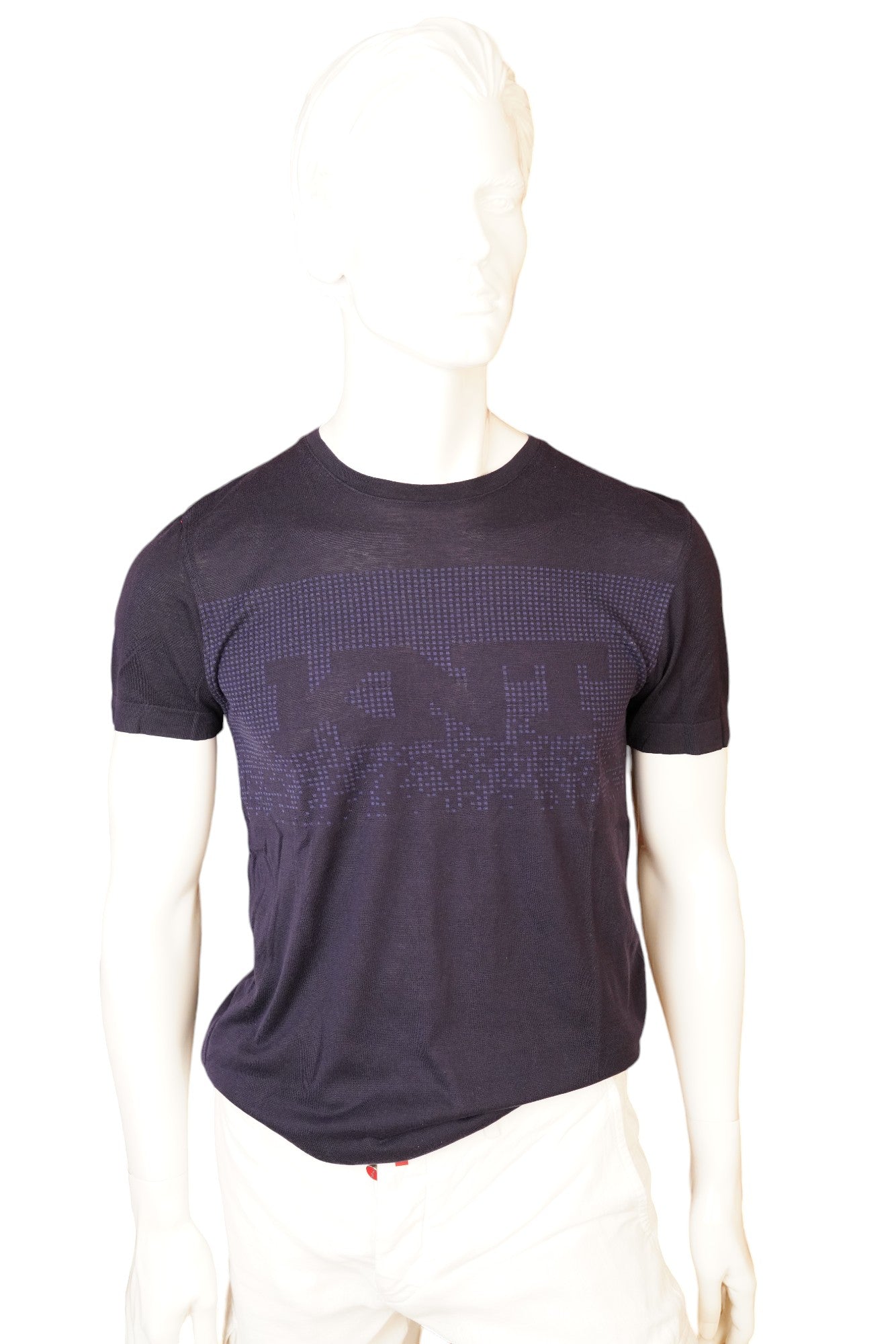 Kiton KNT T-shirt Bleu Coton fait main