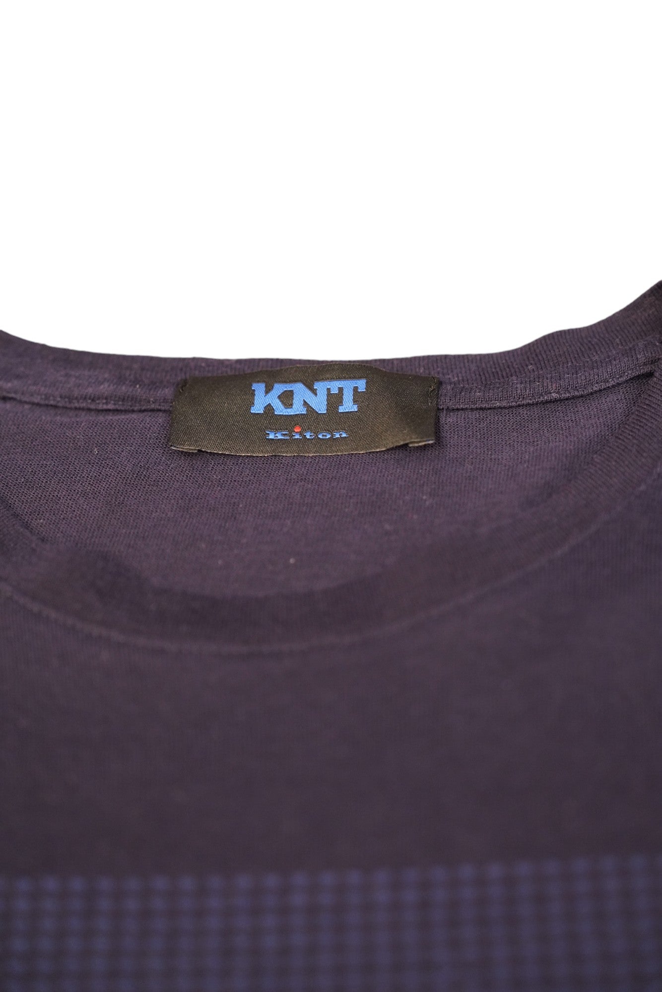 Kiton KNT T-shirt Bleu Coton fait main