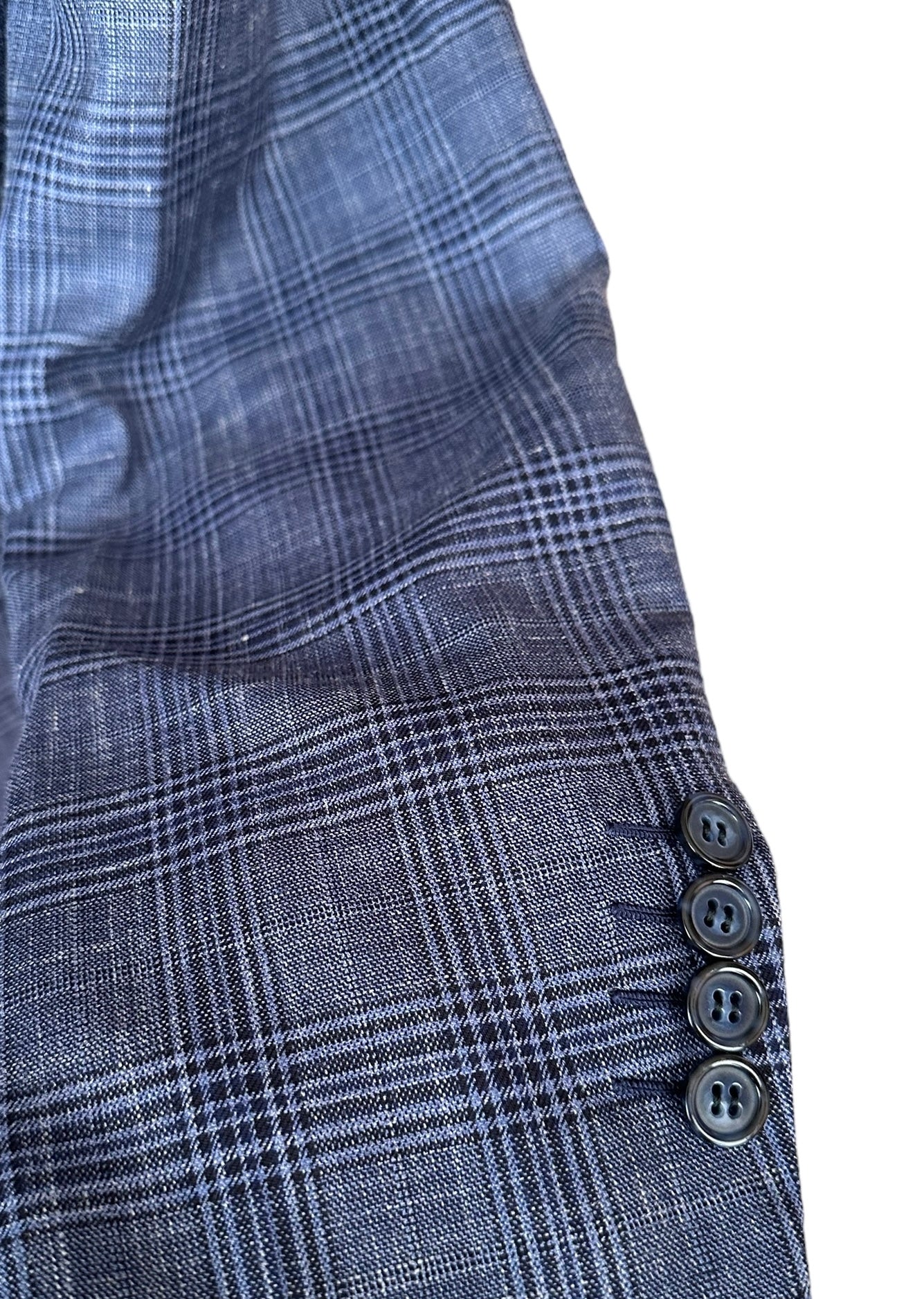 Brioni Veste Blazer bleu 52 nouveau Veste d'été soie/lin