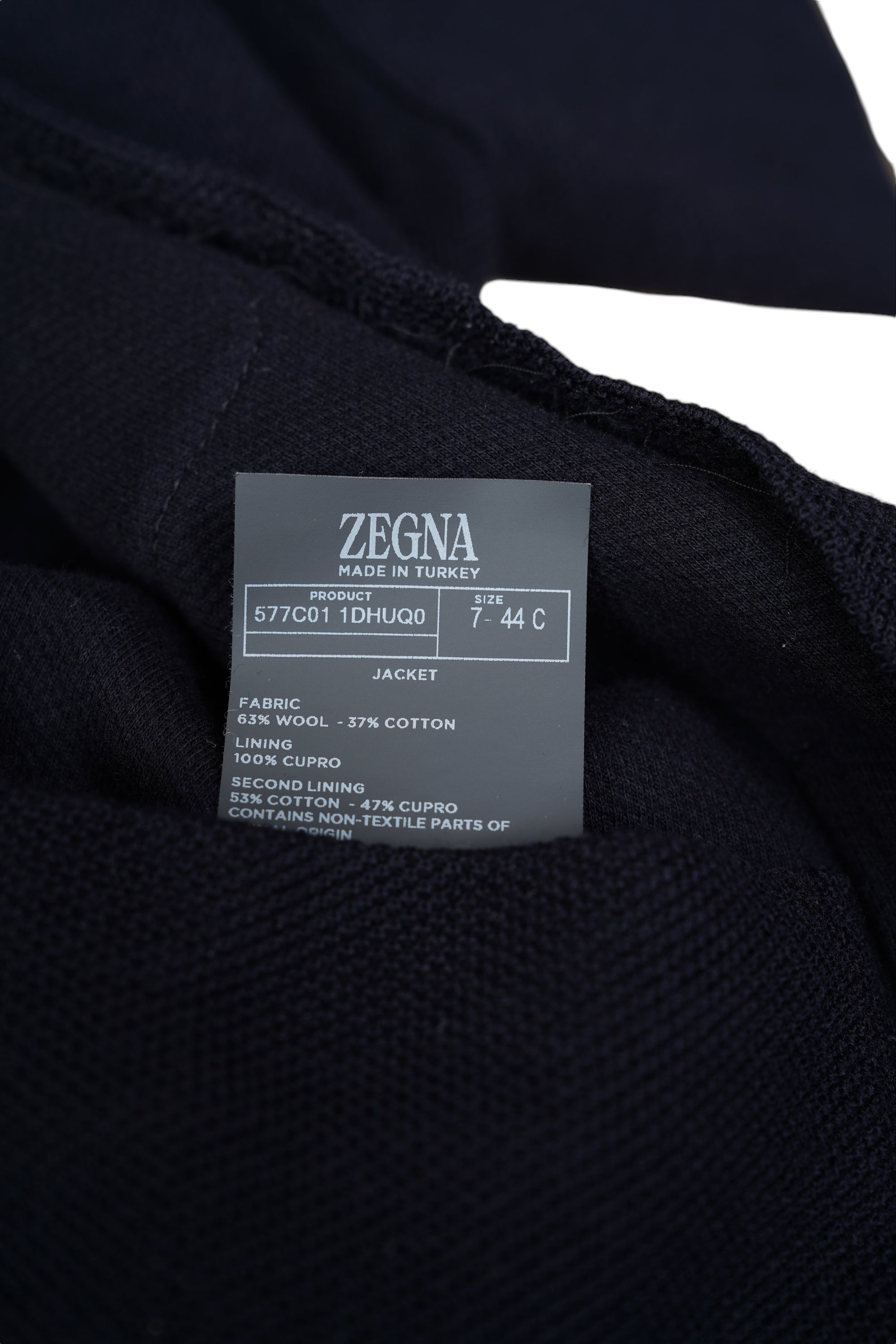 Zegna Chore Veste en jersey de laine et coton 44 (XS/S)
