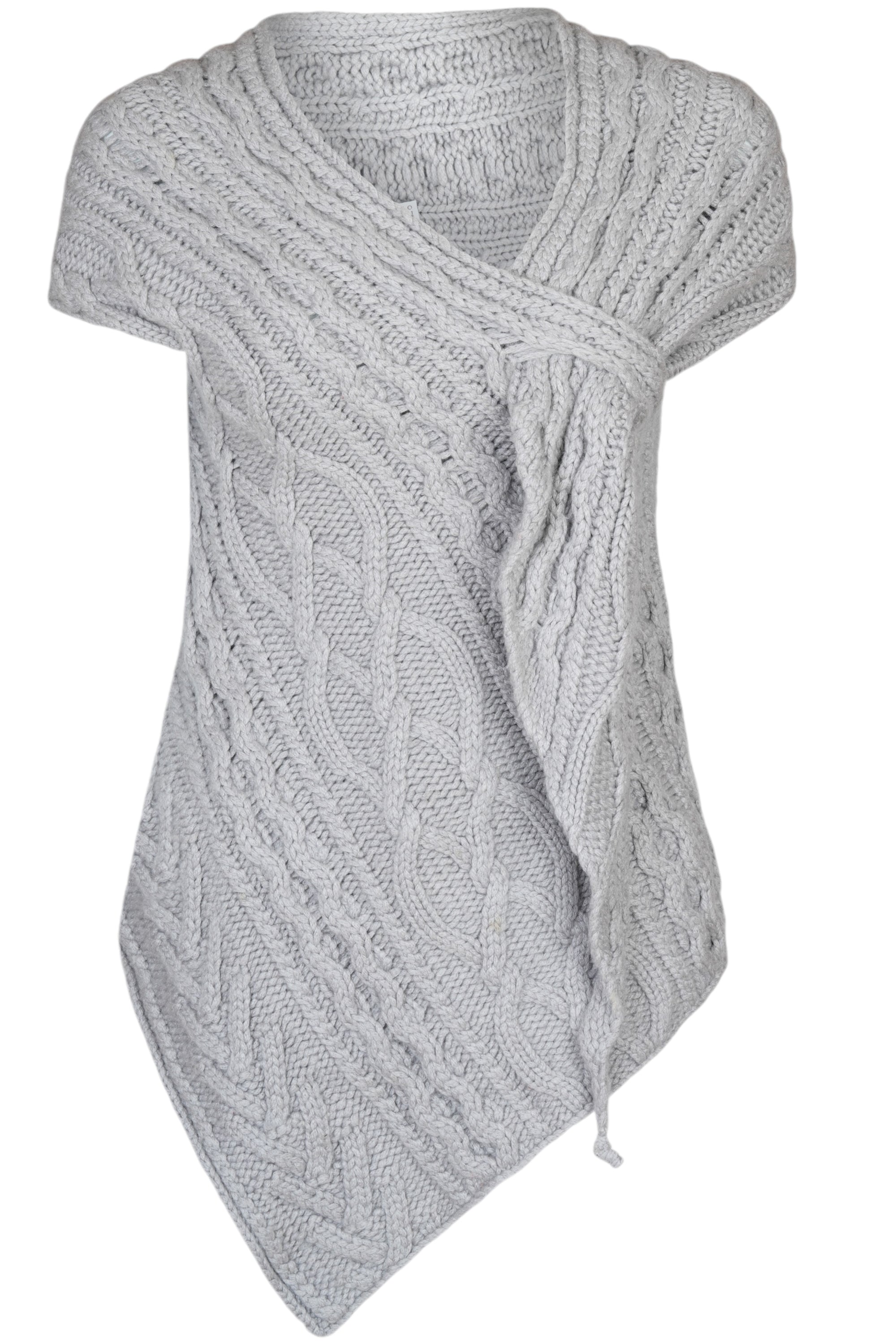 Brunello Cucinelli Twisted Cables Pull-over haut en cachemire plume gris