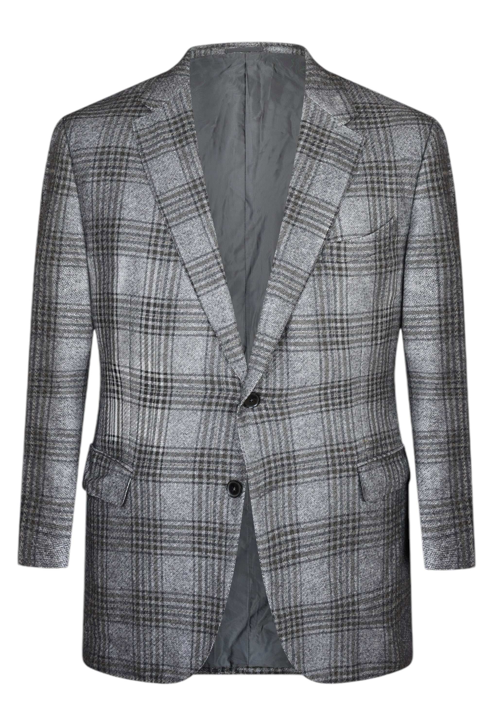 Ermenegildo Zegna Veste Veste en soie/cachemire Hommes Veste glencheck
