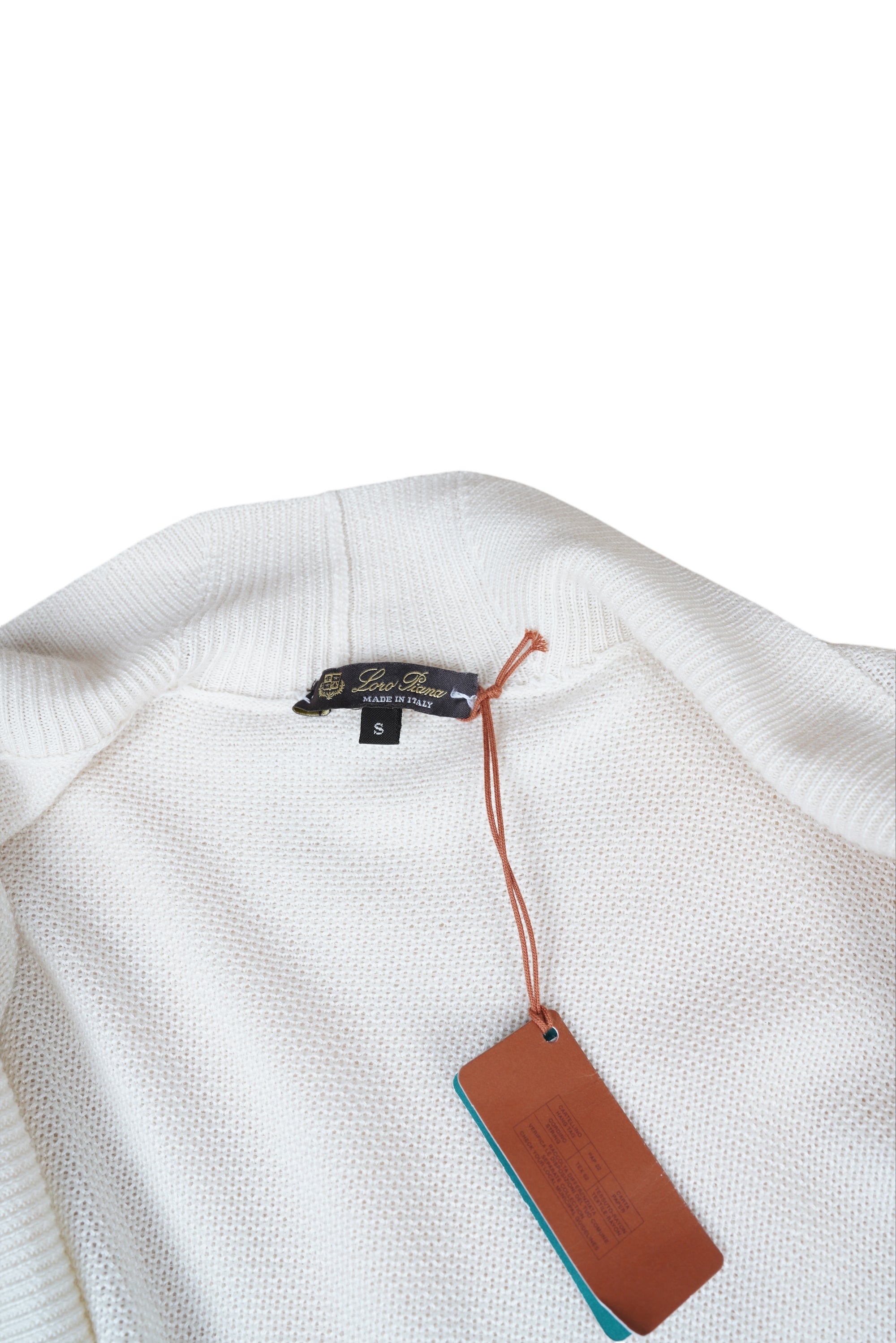 Loro Piana cardigan white cashmere/silk ladies short sleeve