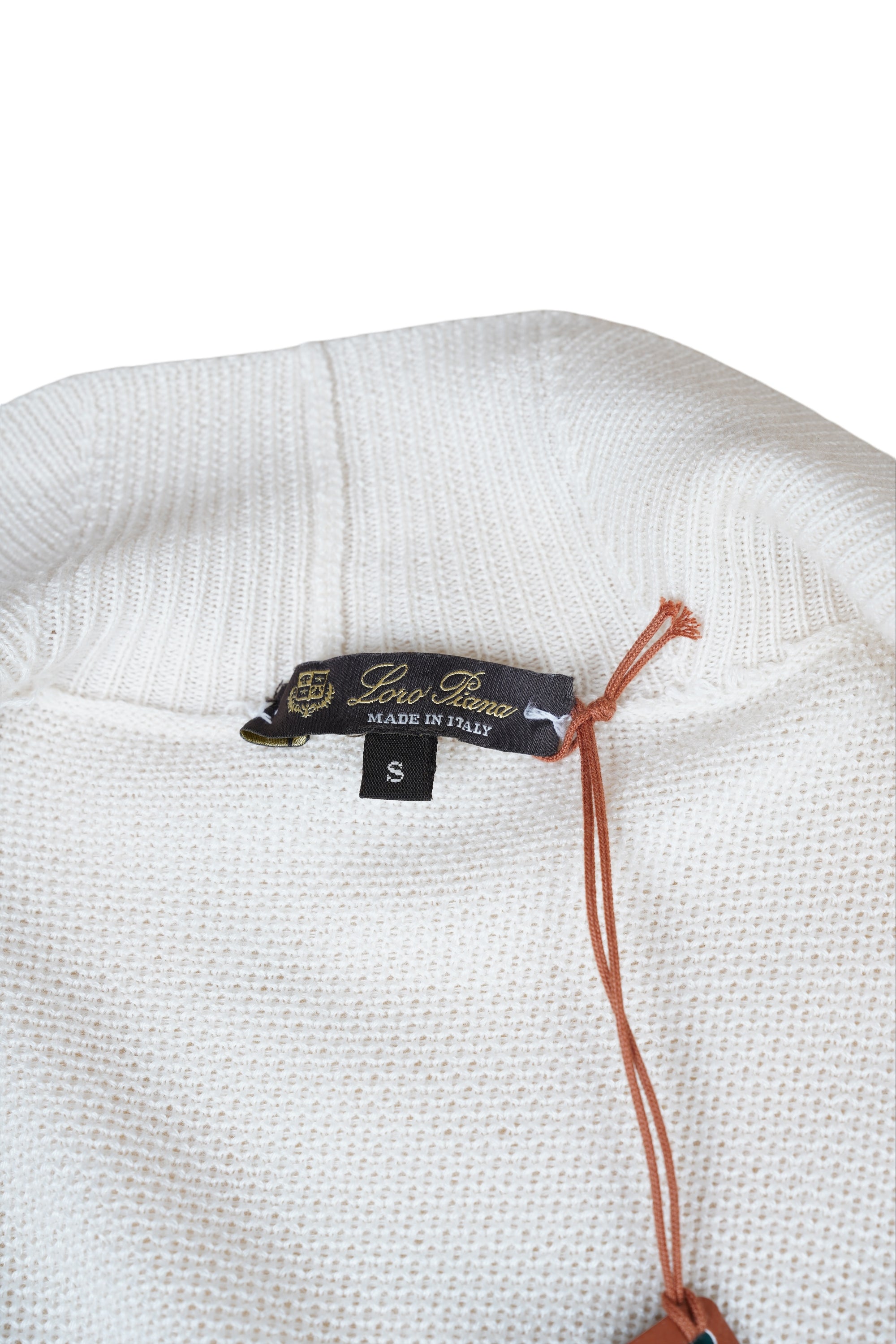 Loro Piana cardigan white cashmere/silk ladies short sleeve