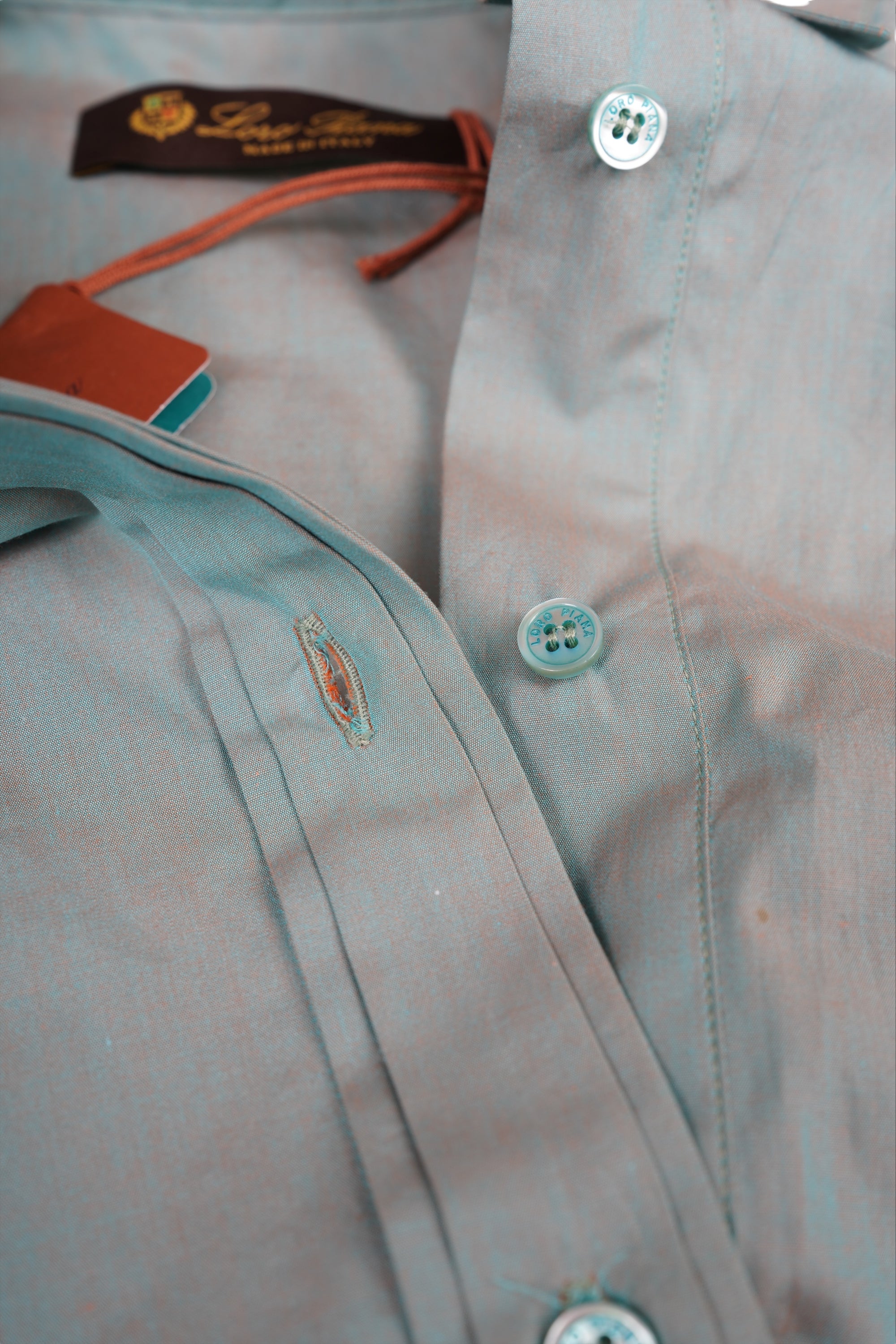 Loro Piana tunic shirt dress blouse cotton ladies blue