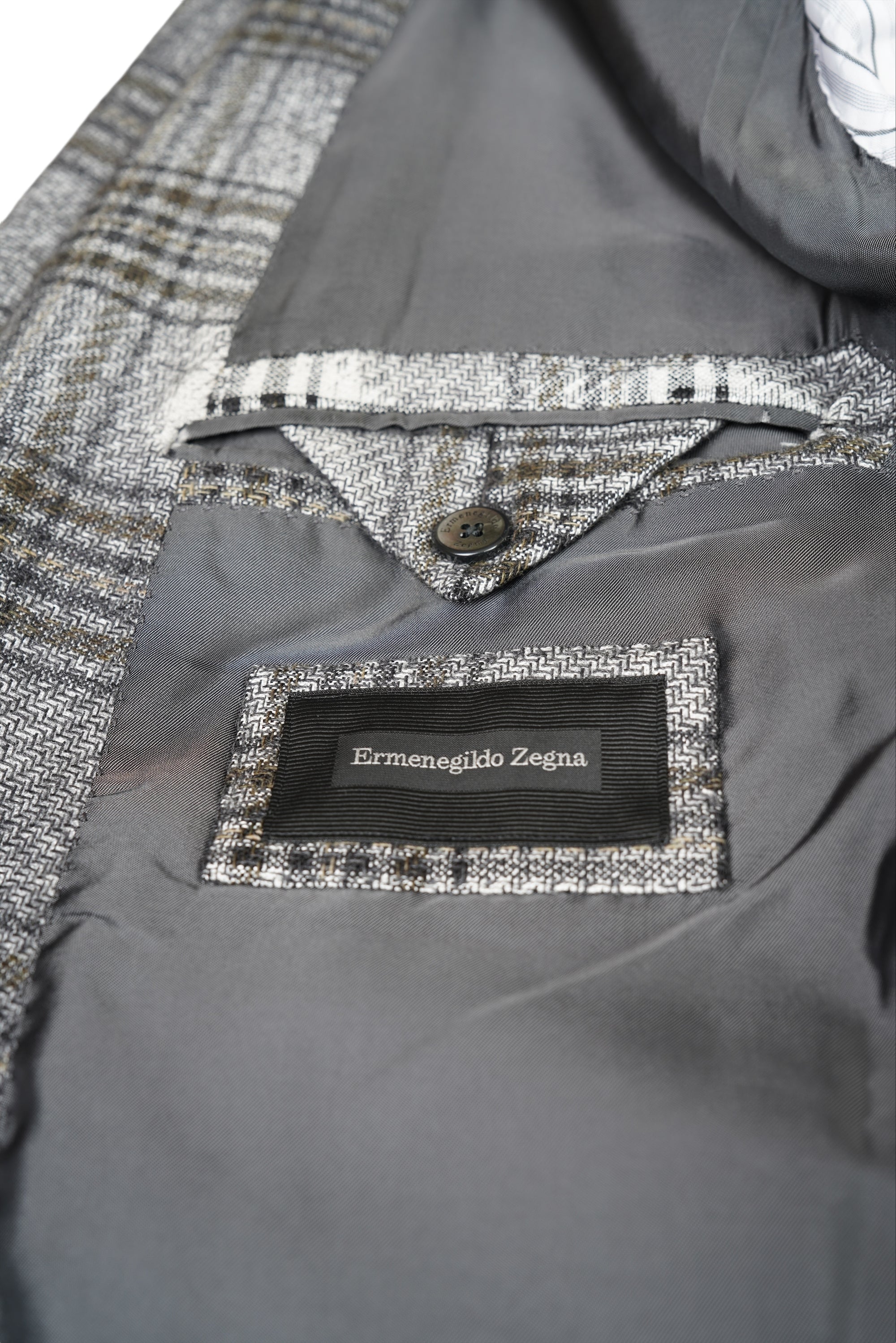 Ermenegildo Zegna Veste Veste en soie/cachemire Hommes Veste glencheck