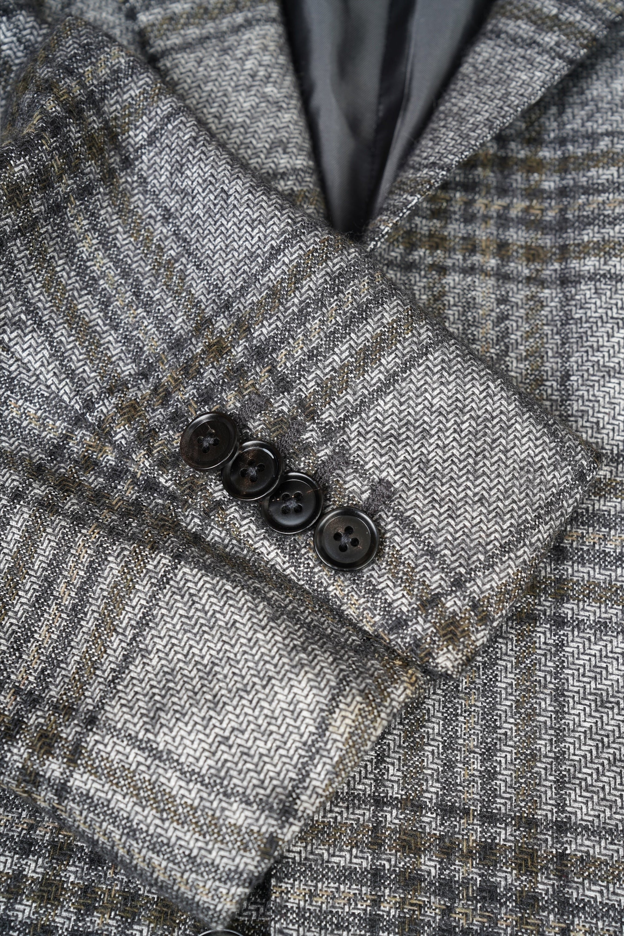 Ermenegildo Zegna Veste Veste en soie/cachemire Hommes Veste glencheck