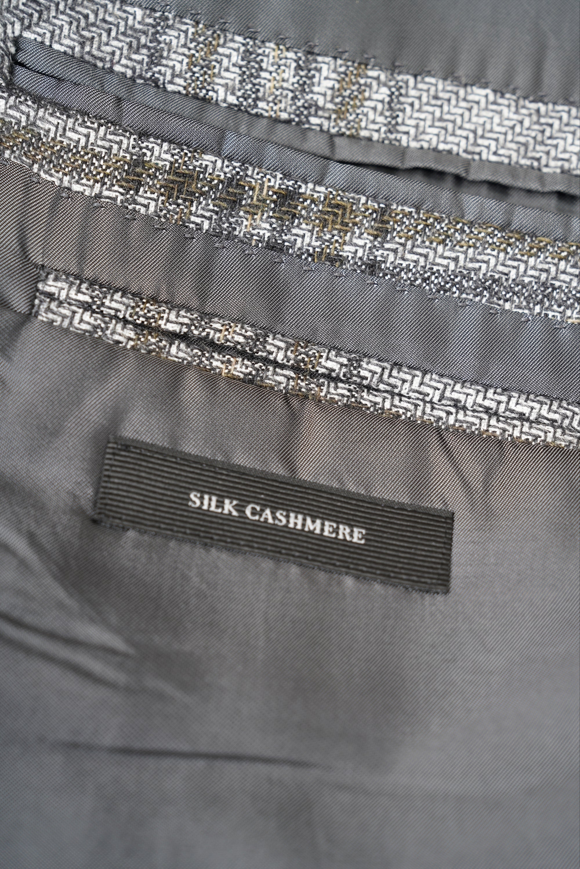 Ermenegildo Zegna Veste Veste en soie/cachemire Hommes Veste glencheck