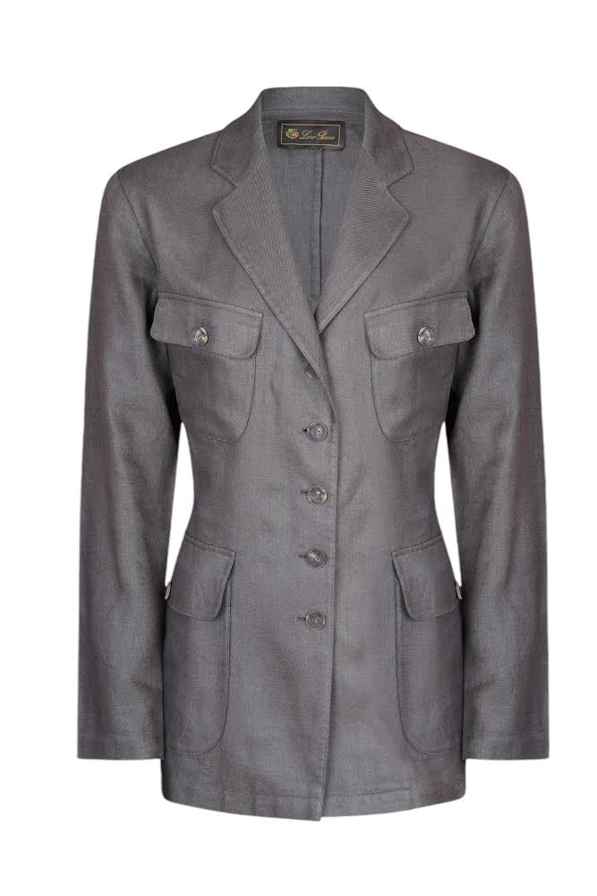 Loro Piana manteau lin veste femme marron