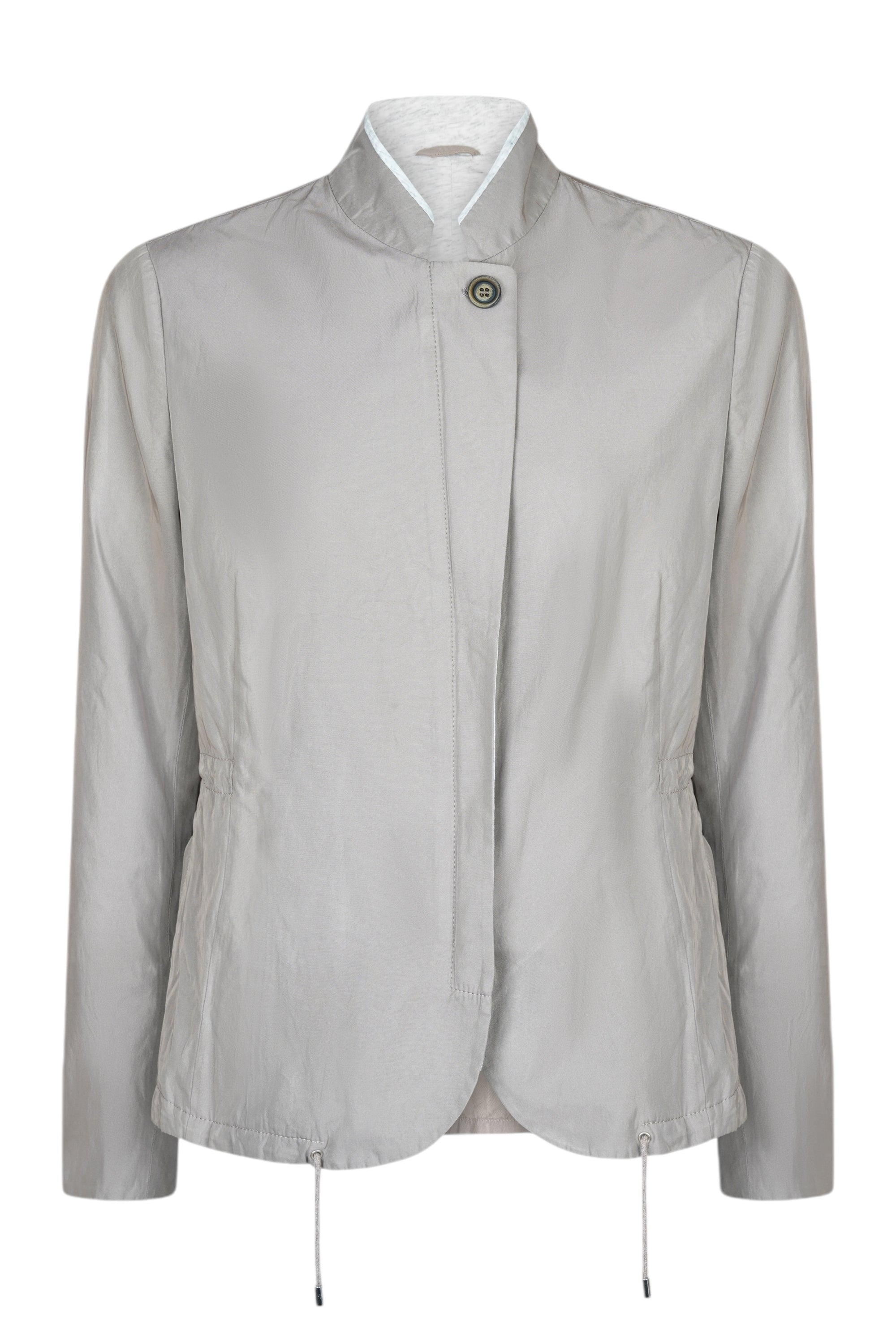 Brunello Cucinelli women's jacket in nylon and silk brown