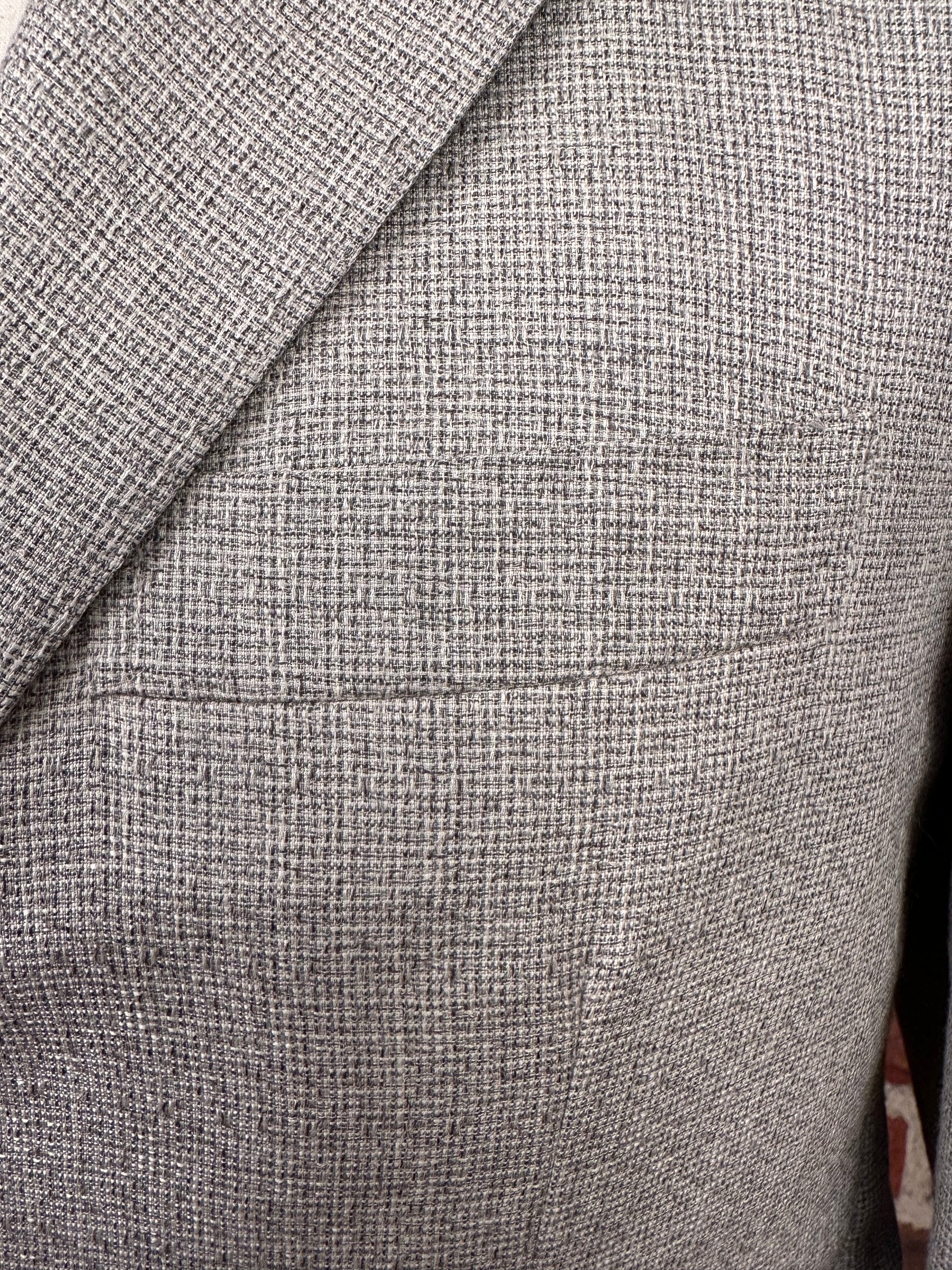 Kiton Veste Blazer Cachemire/Soie Gris Veste courte d'été