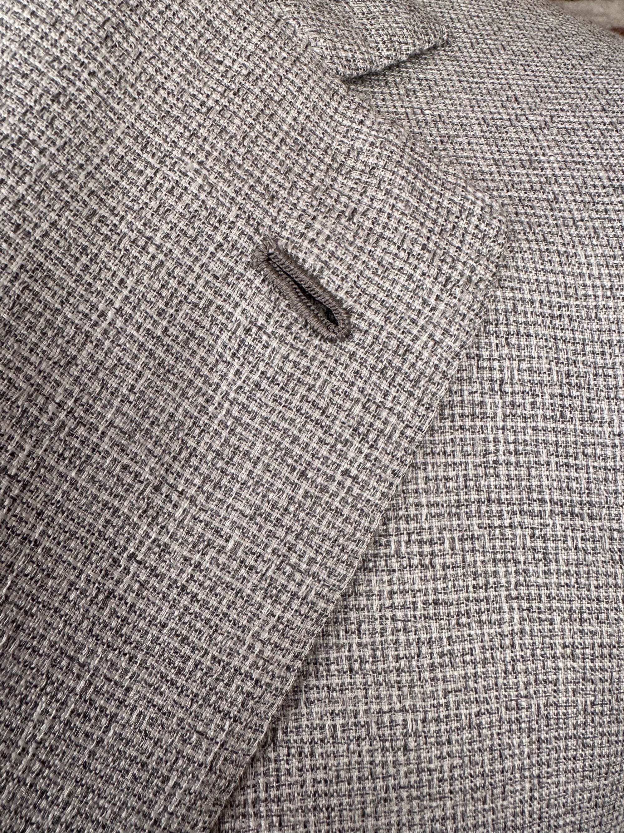 Kiton Veste Blazer Cachemire/Soie Gris Veste courte d'été