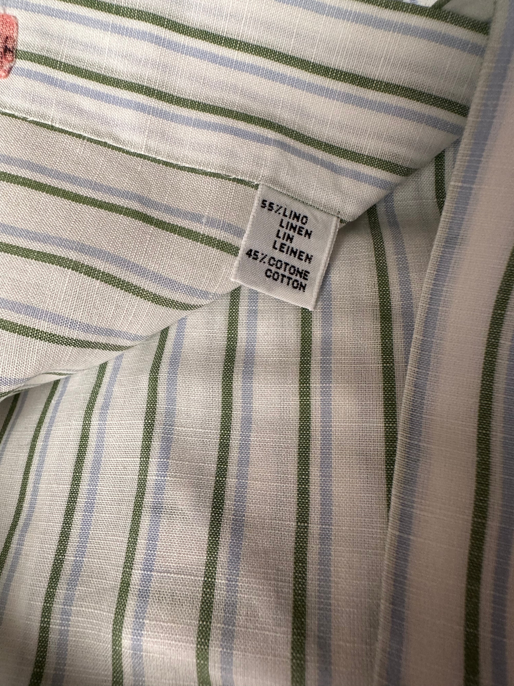 Kiton chemise lin/coton vert