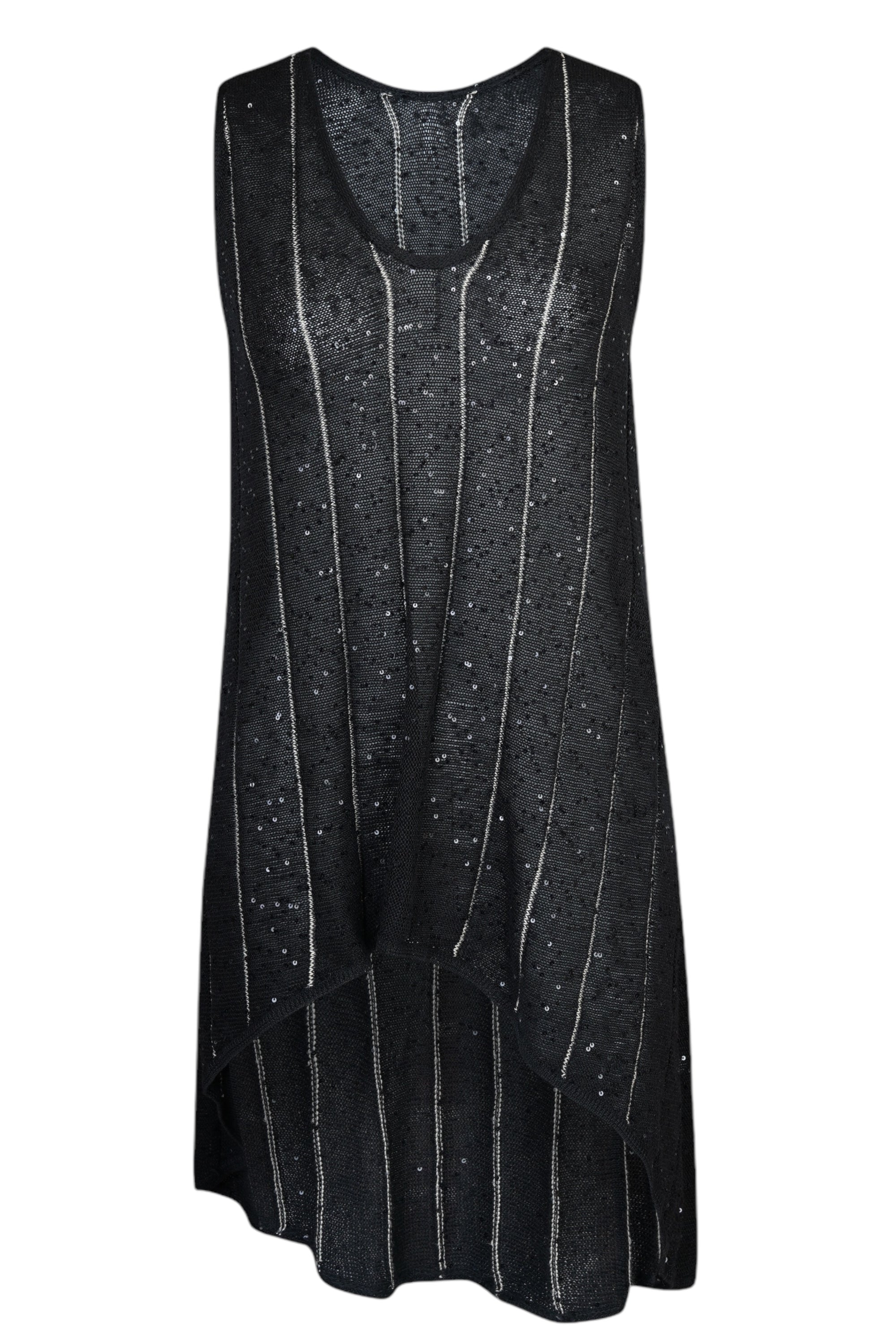 Brunello Cucinelli Strickkleid Leinen/Seide Dazzling Kleid schwarz