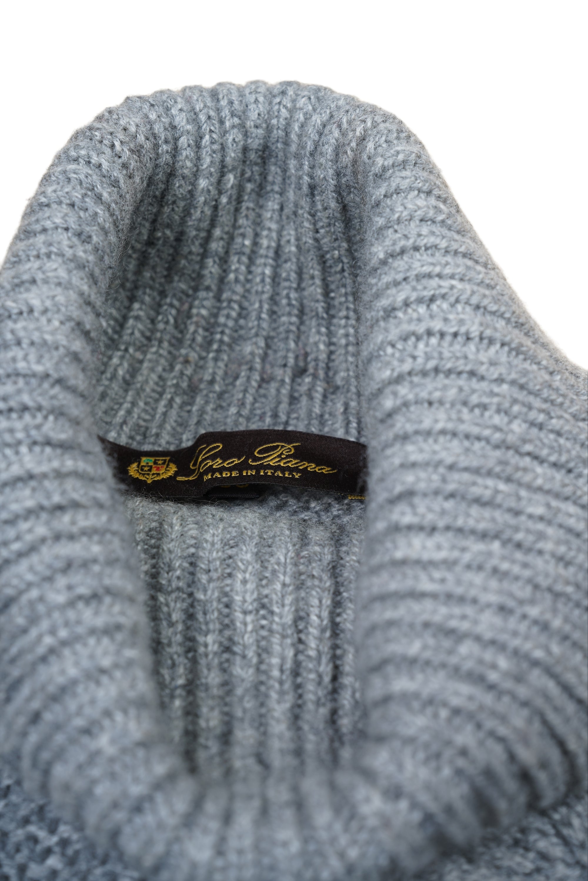 Loro Piana Pull-over Coton Câblé Marine M
