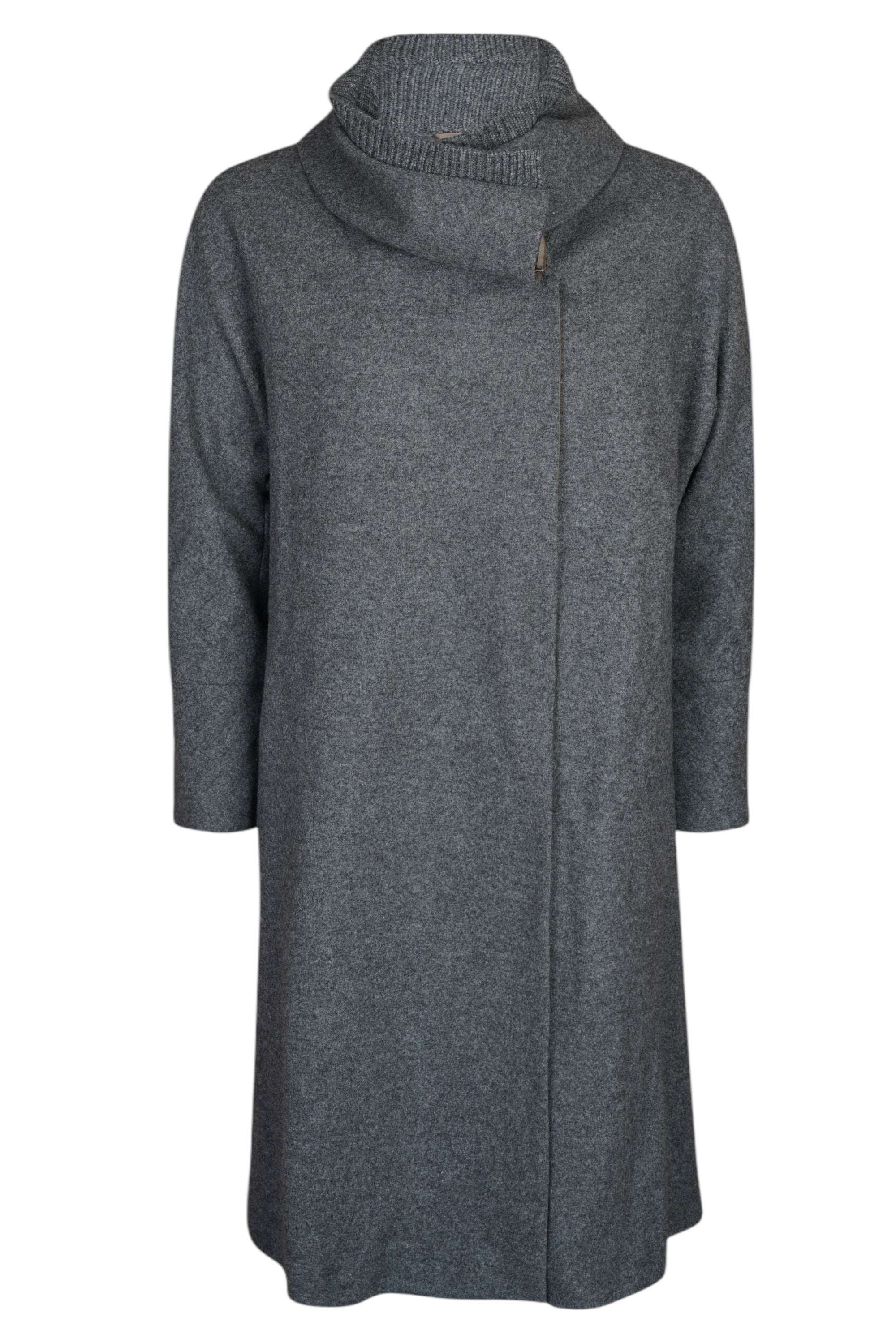 Brunello Cucinelli Manteau Cachemire Femme Marron Incrustation de soie