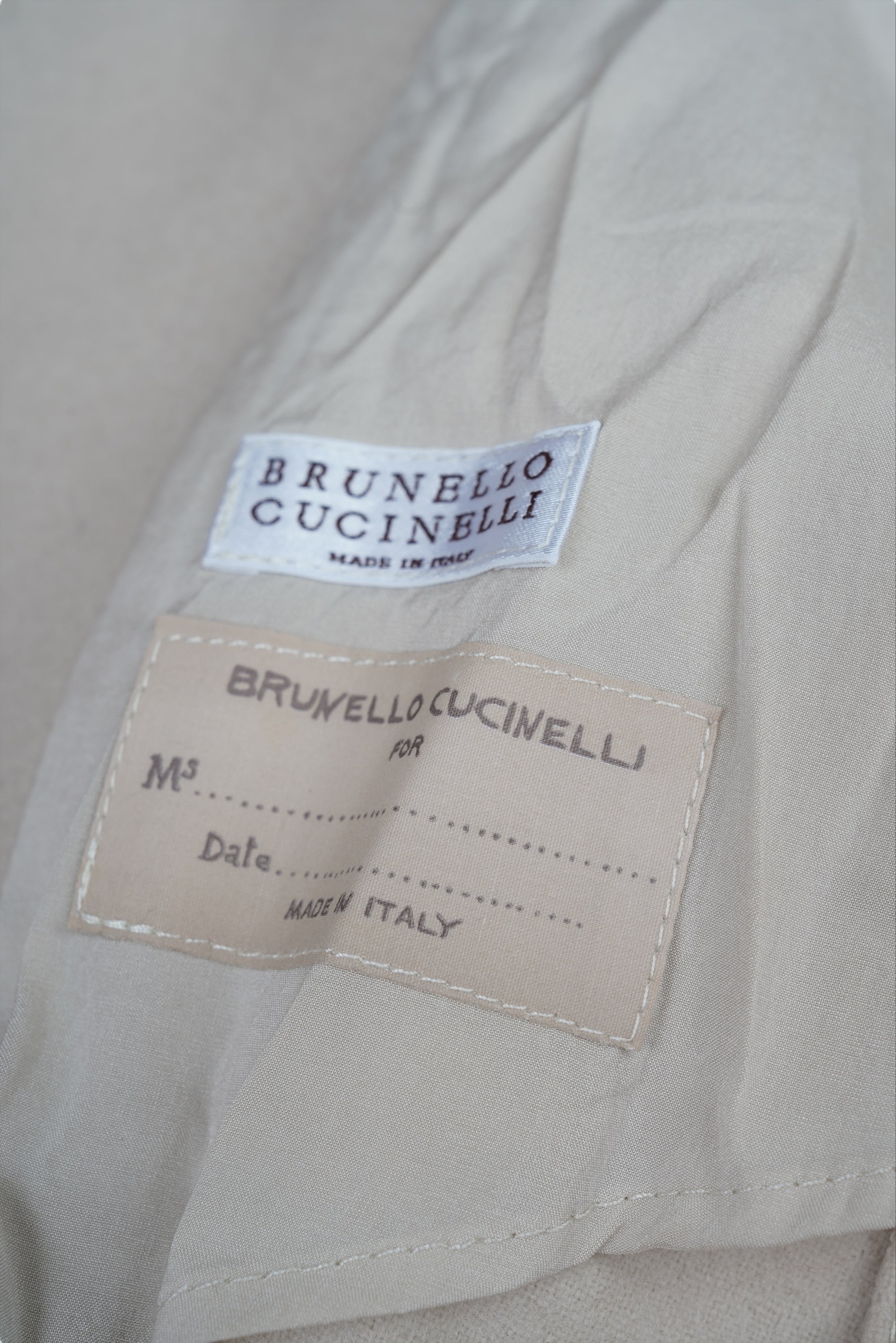 Brunello Cucinelli Manteau Cachemire Femme Marron Incrustation de soie
