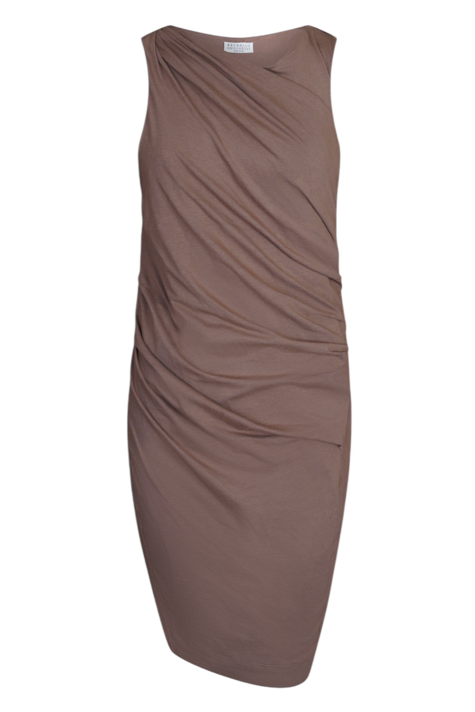 Brunello Cucinelli Langes Baumwoll-Top-Kleid Shirt mit Unterkleid aus Seide L/M