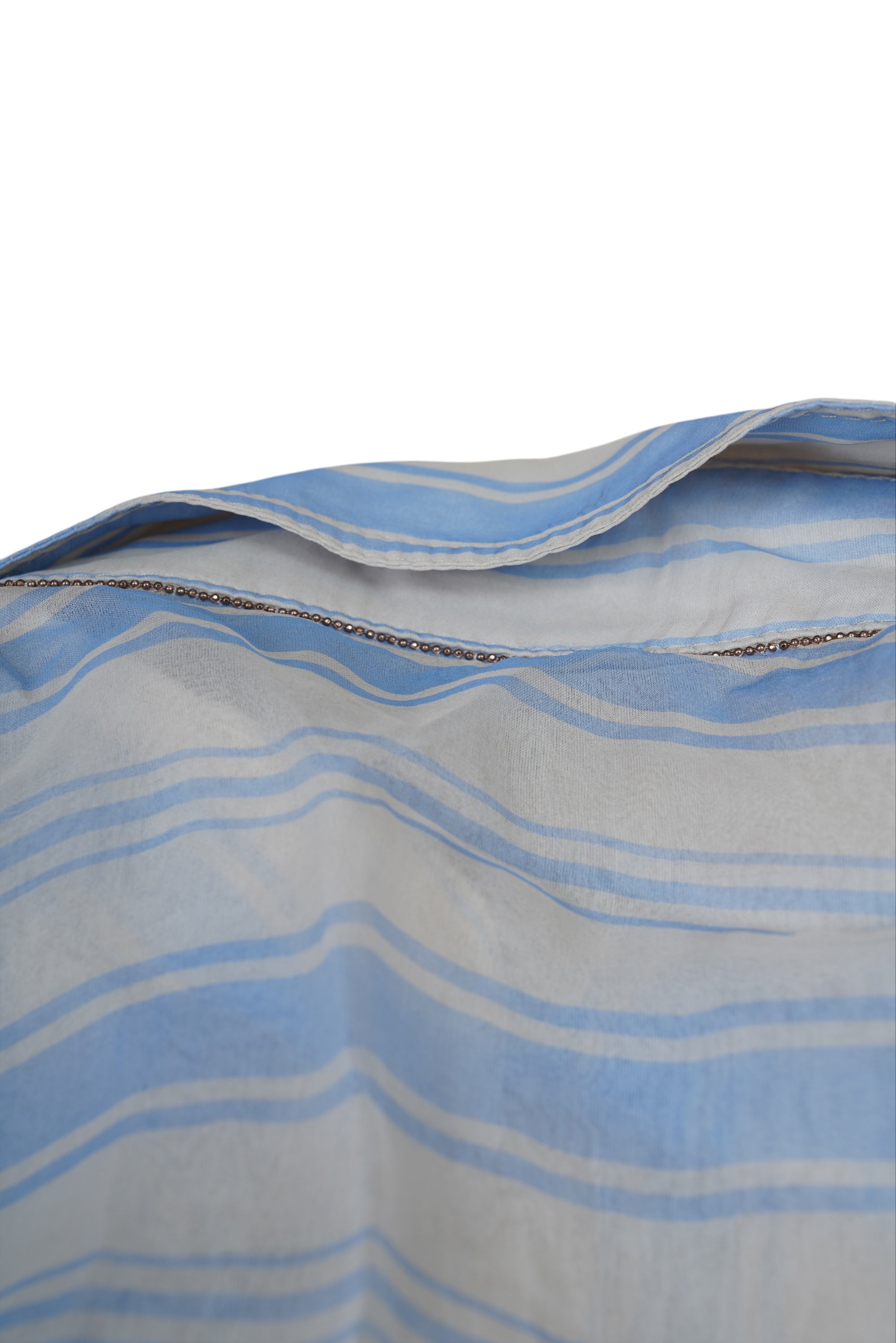 Brunello Cucinelli sommerliches Kleid aus Crispy Seide mit Unterkleid Hemdblusenkleid Monli Detail