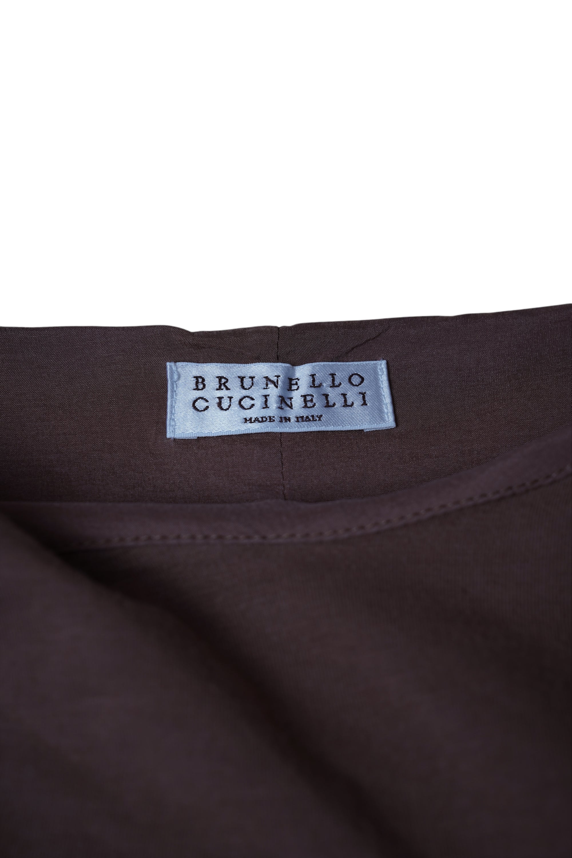 Brunello Cucinelli Langes Baumwoll-Top-Kleid Shirt mit Unterkleid aus Seide L/M
