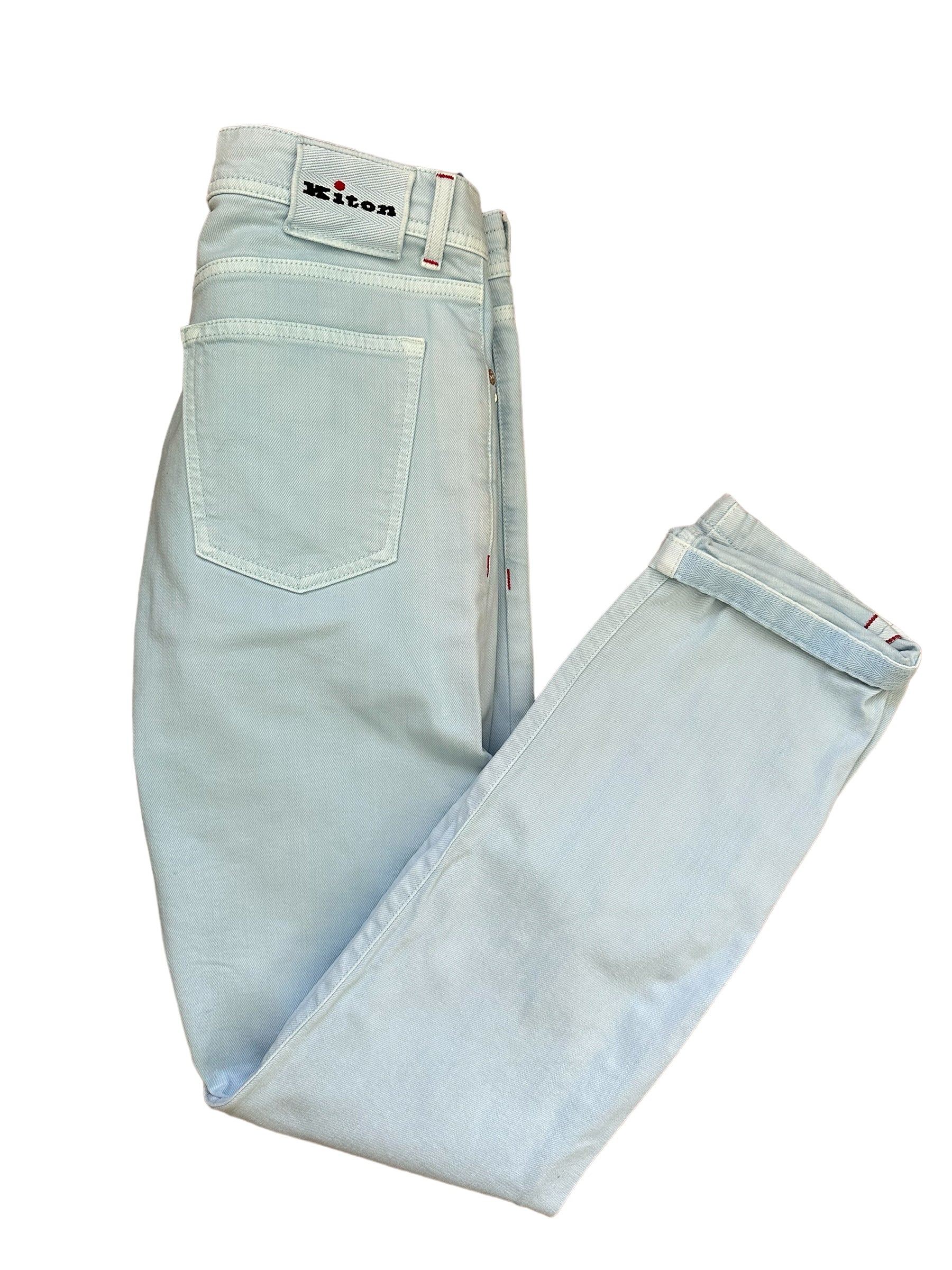 Kiton Jeans Chino Bleu 33 (32,31) Slim Article n° : 10041 nouveau