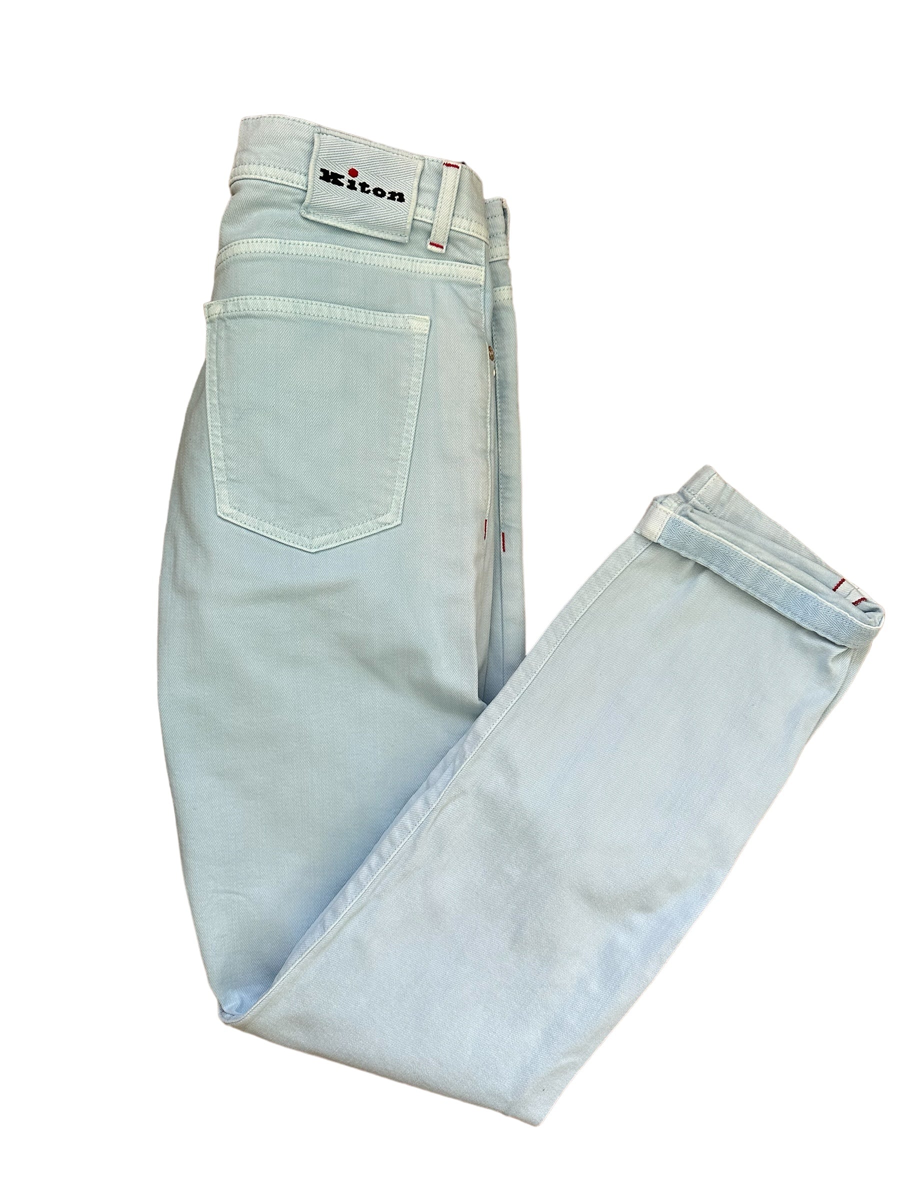 Kiton Jeans Chino Bleu 33 (32,31) Slim Article n° : 10041 nouveau