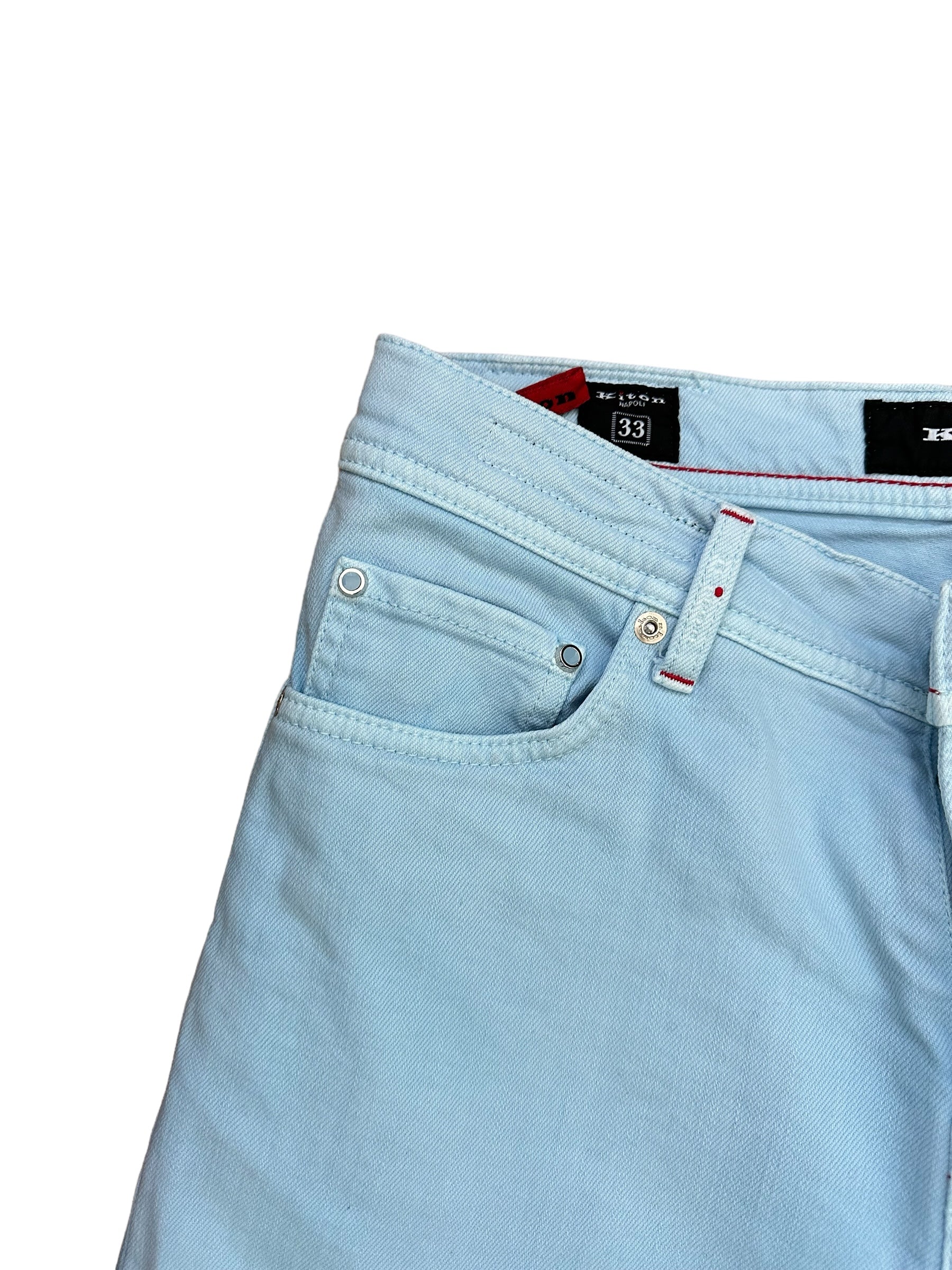 Kiton Jeans Chino Bleu 33 (32,31) Slim Article n° : 10041 nouveau