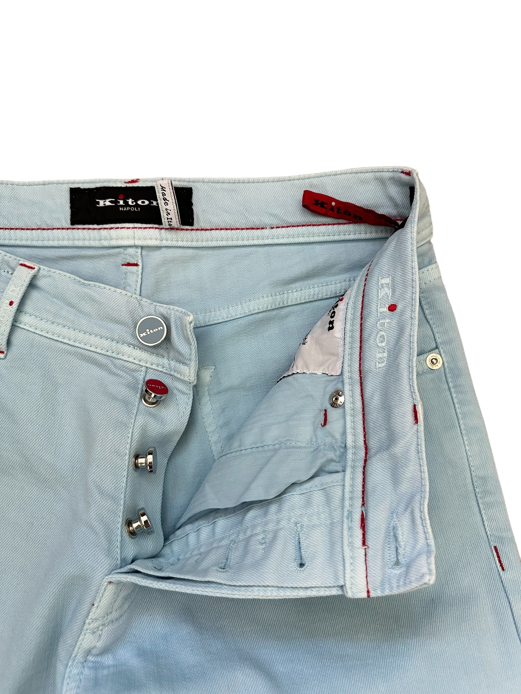 Kiton Jeans Chino Bleu 33 (32,31) Slim Article n° : 10041 nouveau
