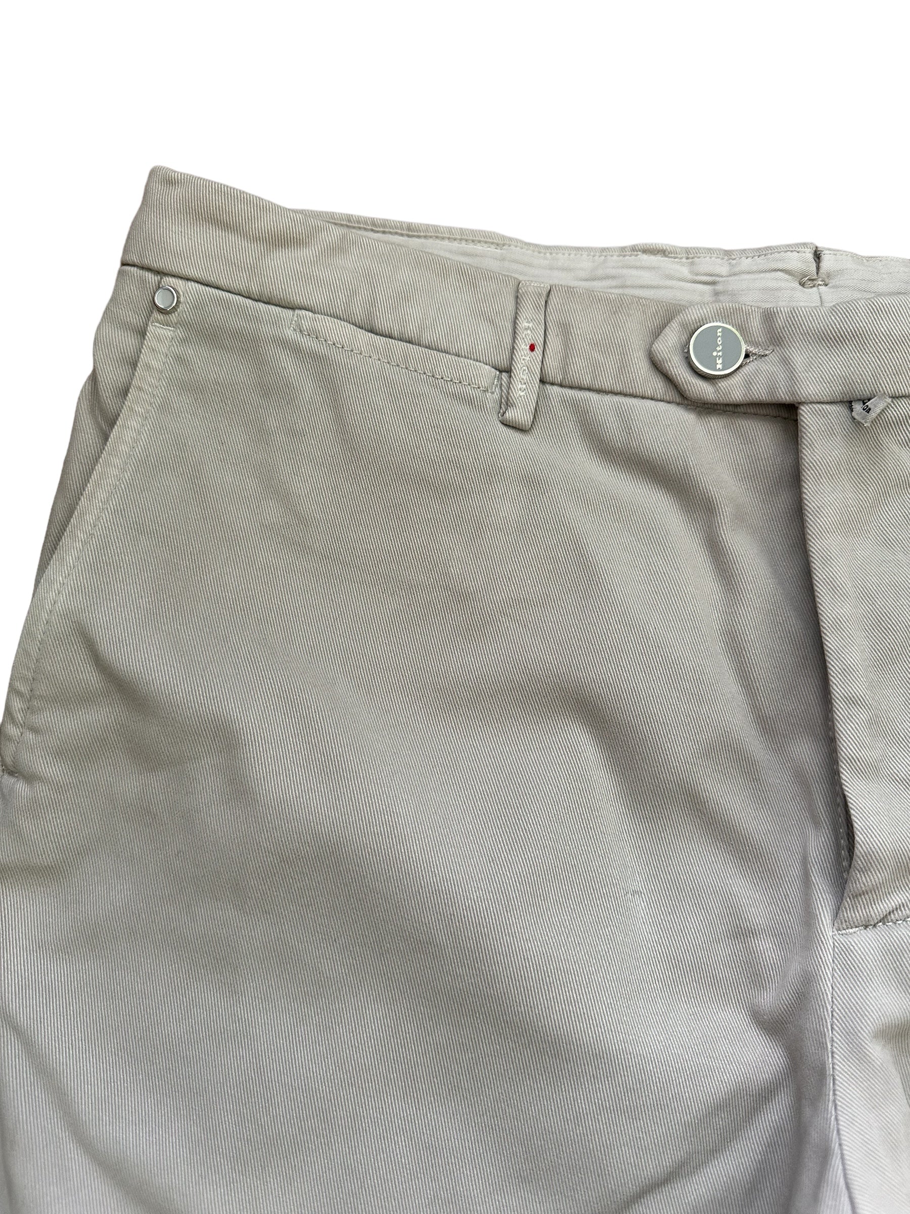 Kiton Chino gris clair 36 Nouveau avec réserve de tissu Article n° : 10045
