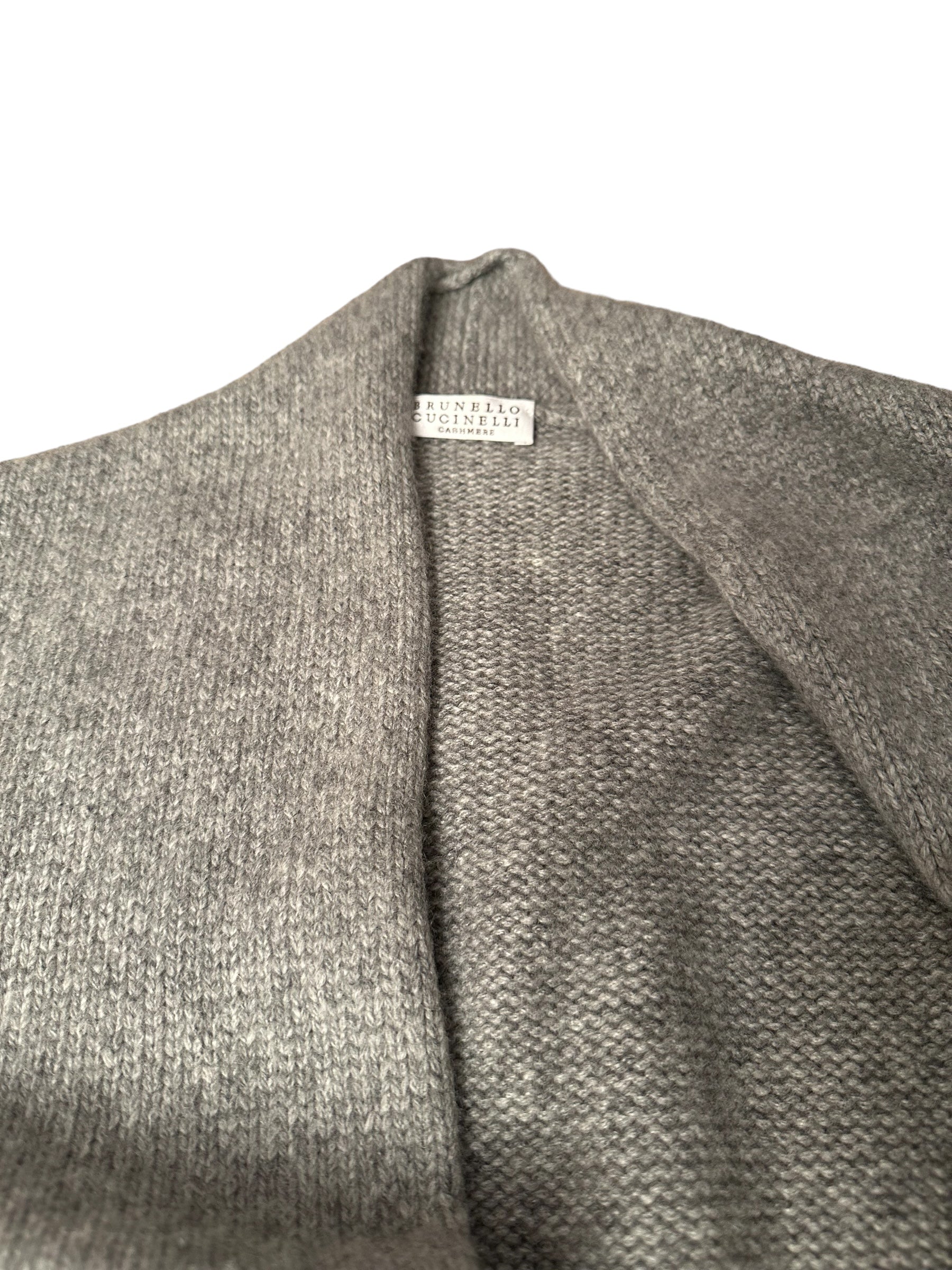 Brunello Cucinelli Gilet en cachemire avec ceinture en cuir XL