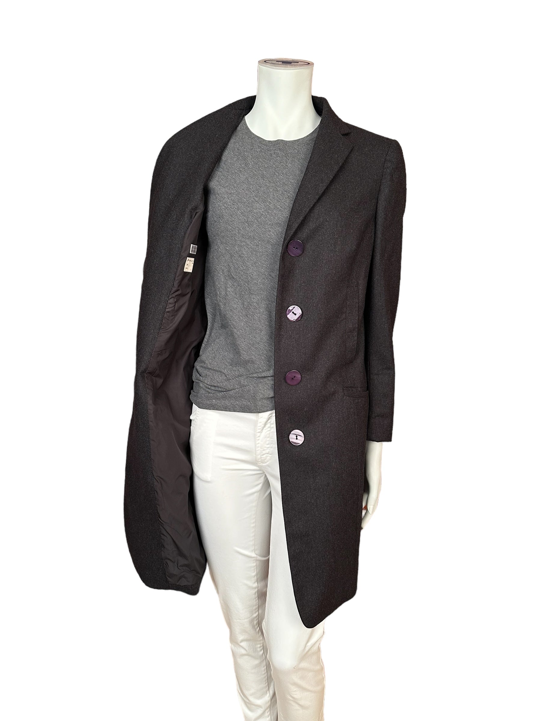 Brunello Cucinelli manteau long léger en cachemire IT 46 (DE 40/42)