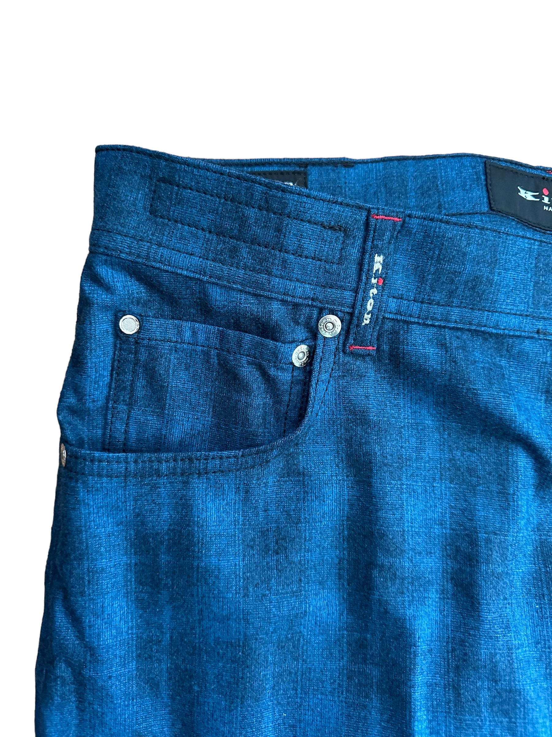 Kiton Hose Wolle mit Kaschmir 34 (33) blau neu