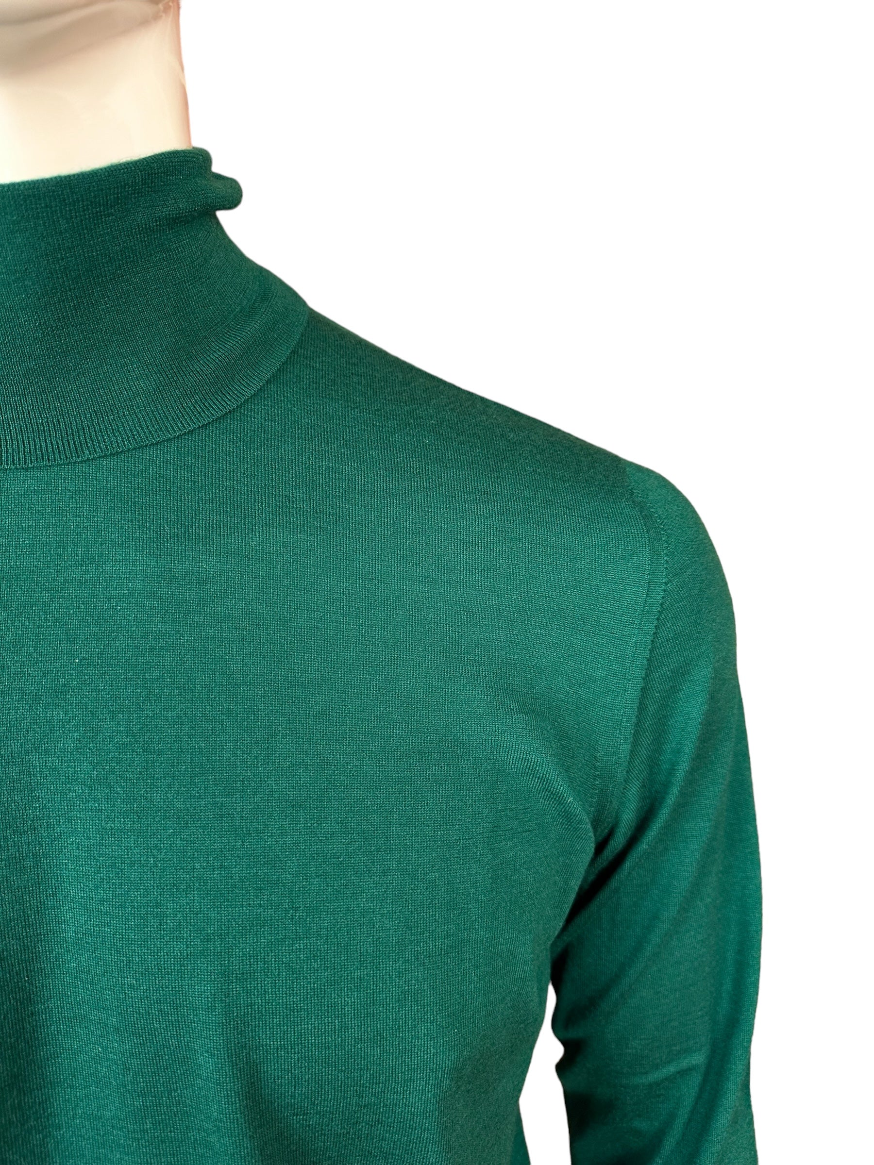 Kiton turtleneck jumper pullover cashmere green summer cashmere