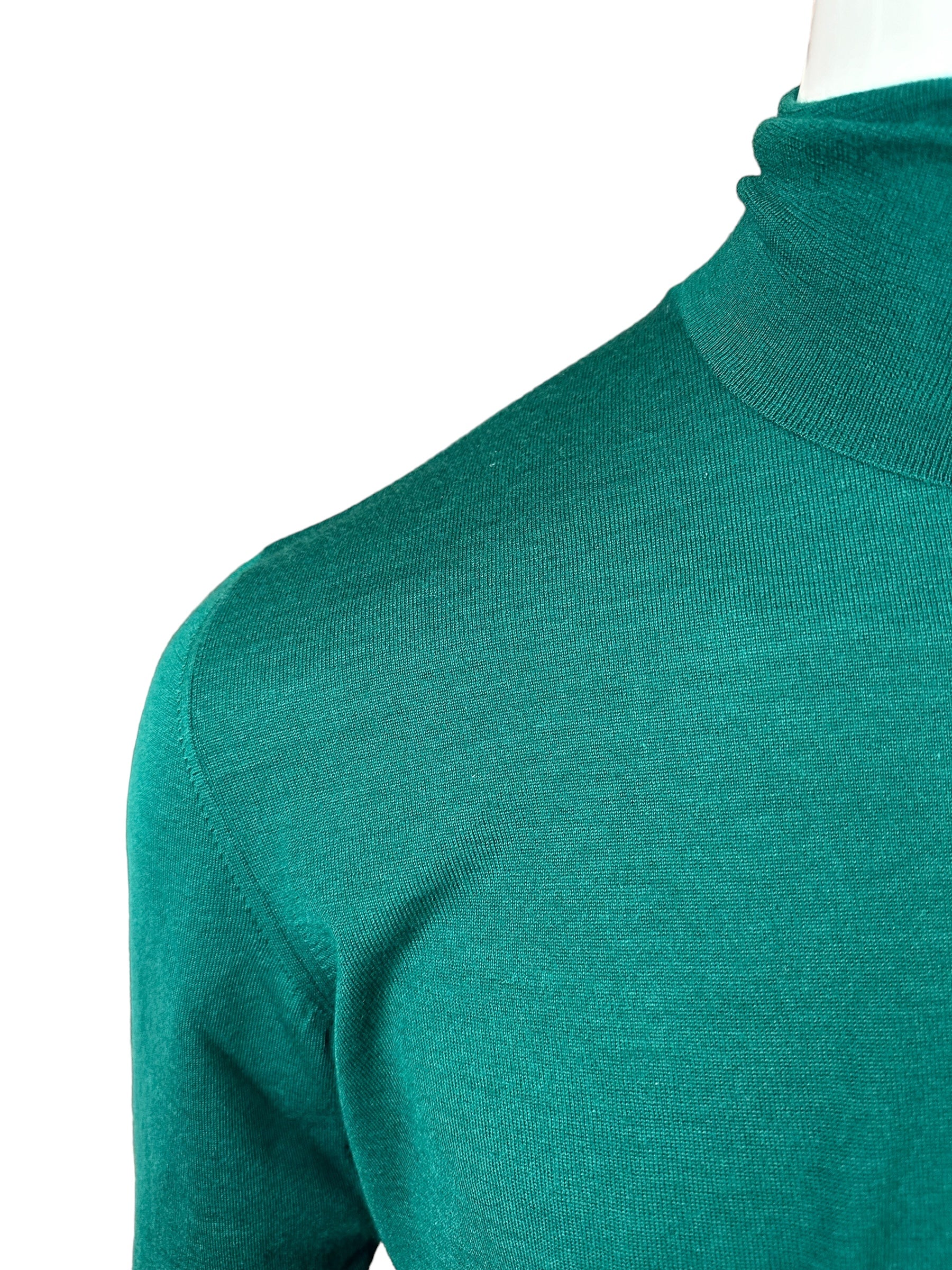 Kiton turtleneck jumper pullover cashmere green summer cashmere