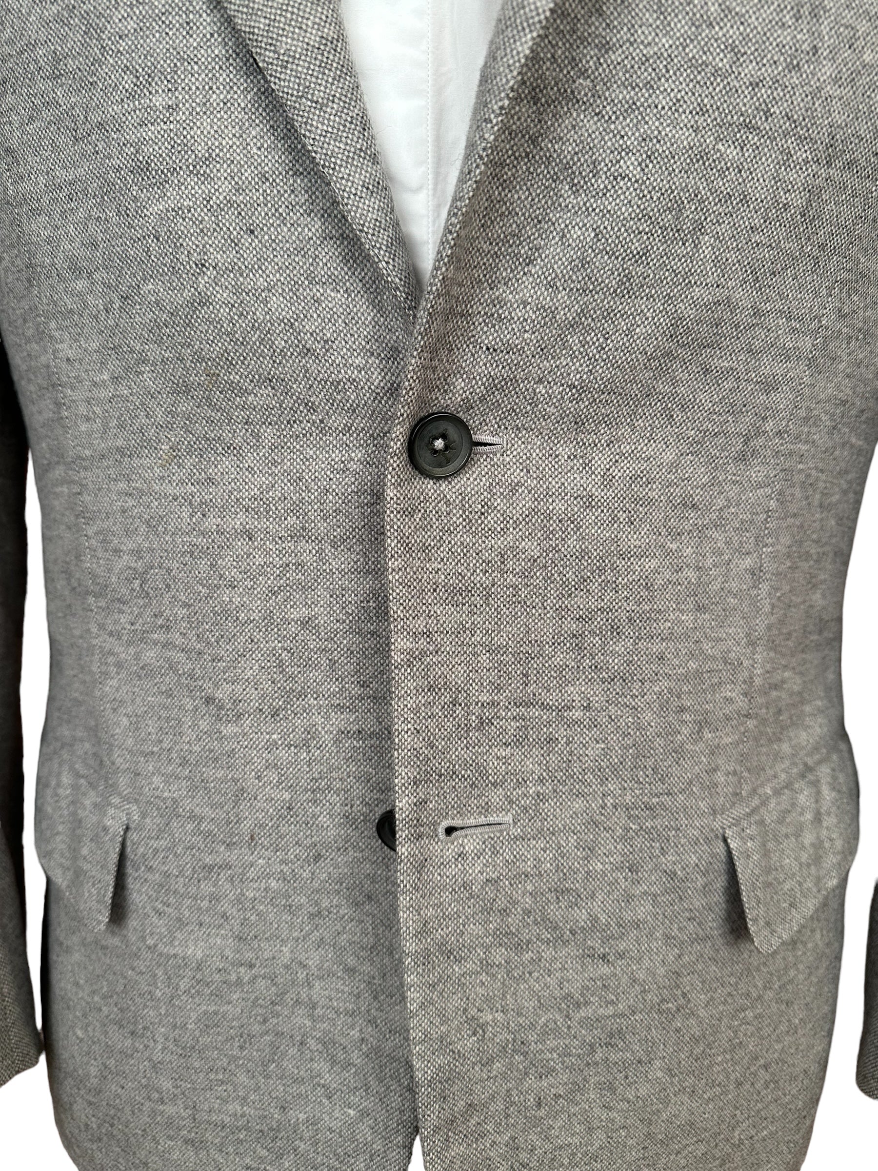 Isaia blouson blazer 48 gris aquawool