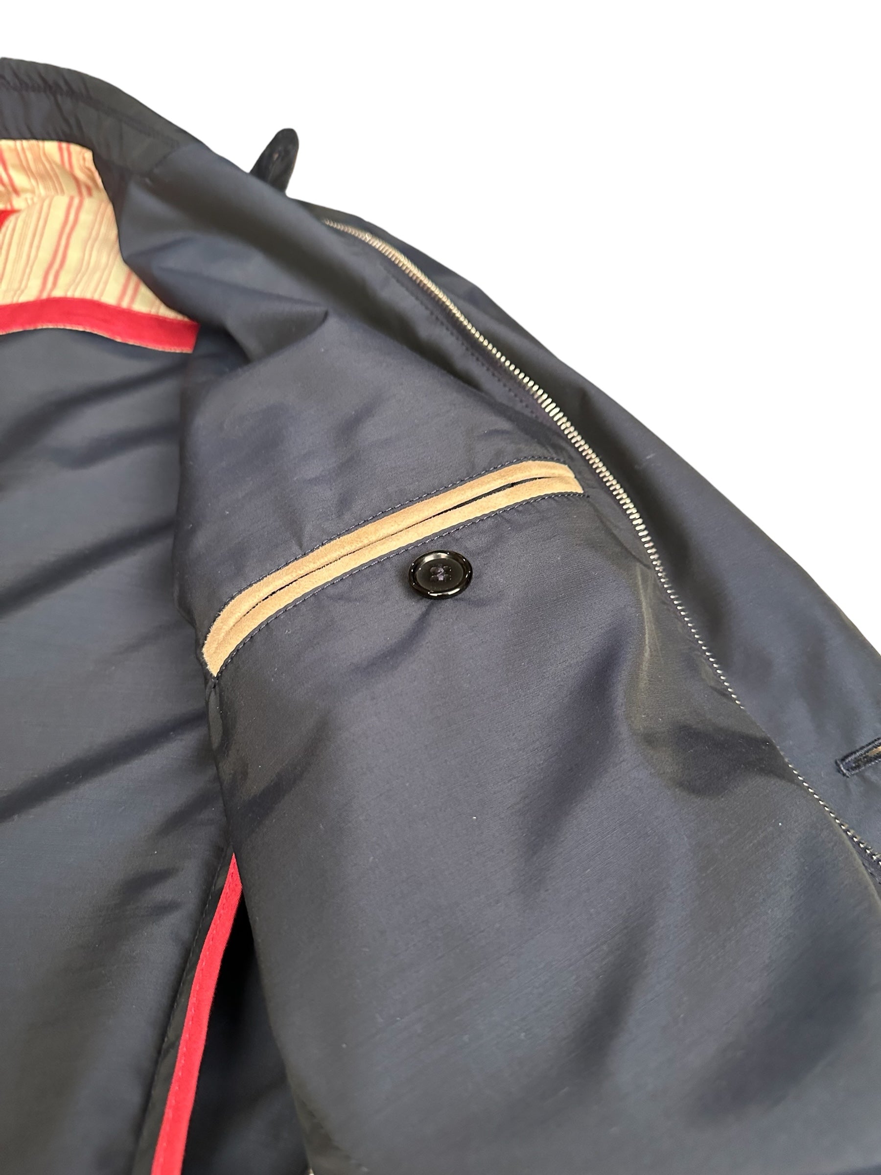 ISAIA Veste 48 S/M bleu avec daim