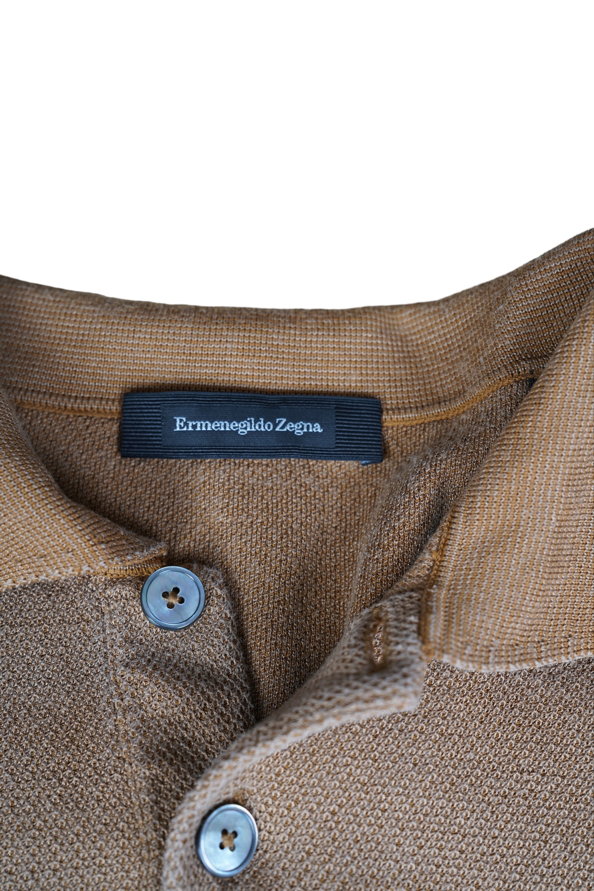 Polo Zegna soie marron 48 Hommes