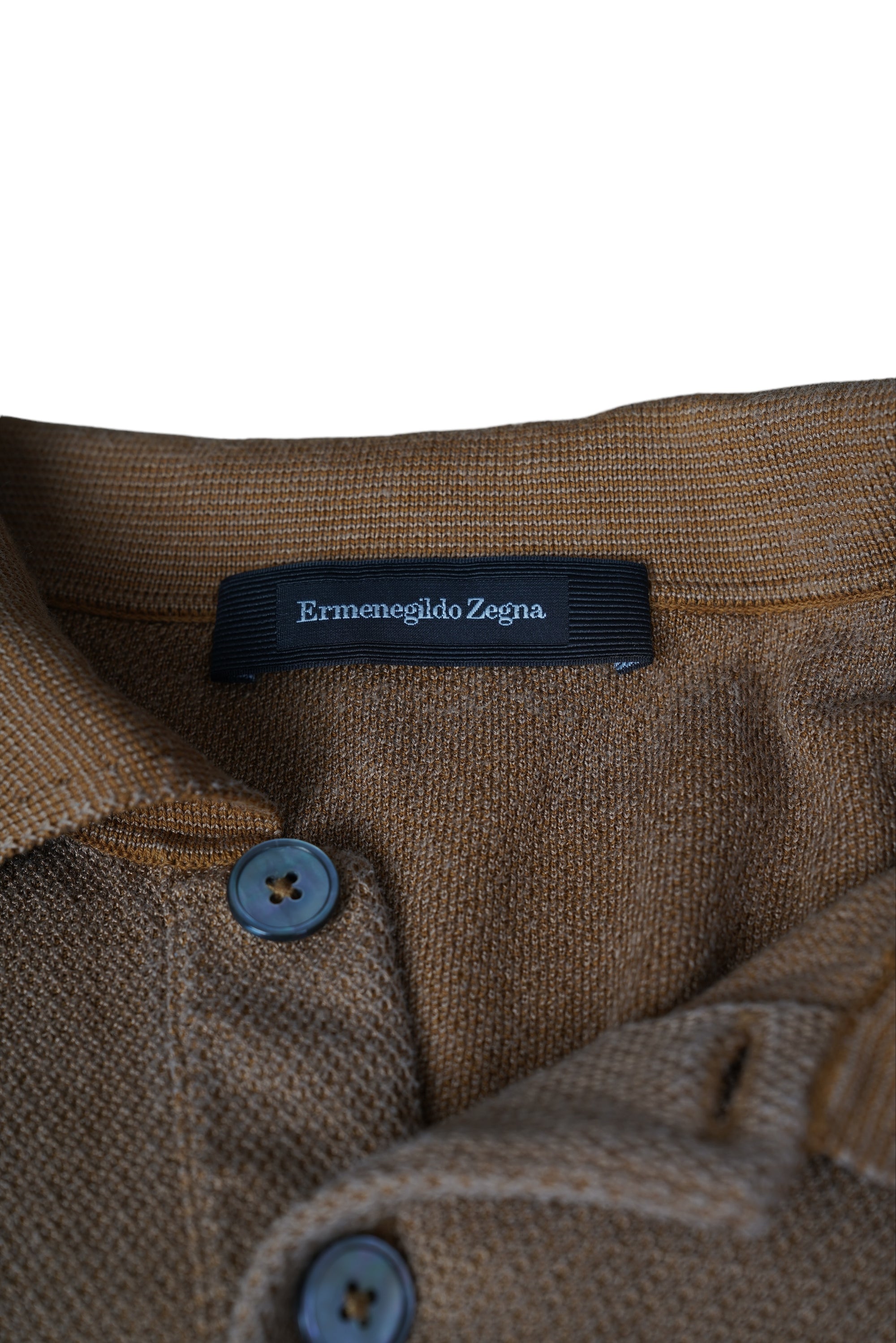 Polo Zegna soie marron 48 Hommes