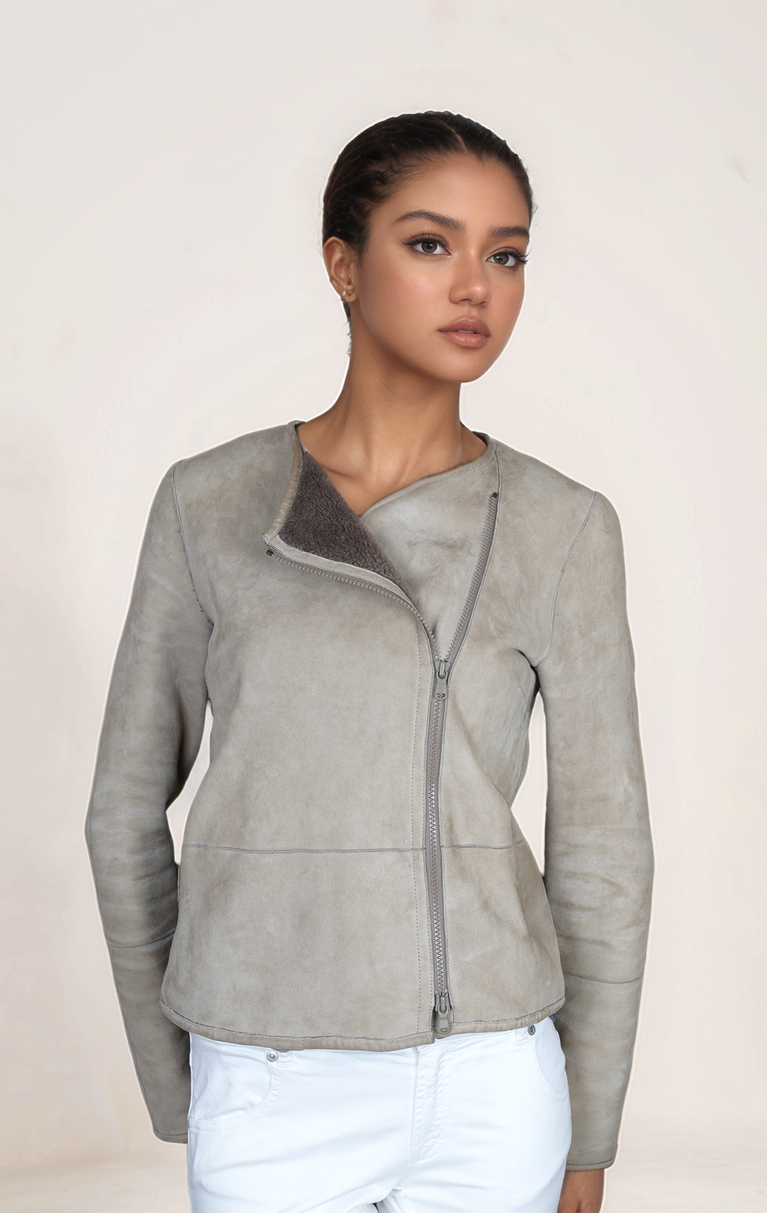 Brunello Cucinelli Manteau Cachemire Femme Marron Incrustation de soie