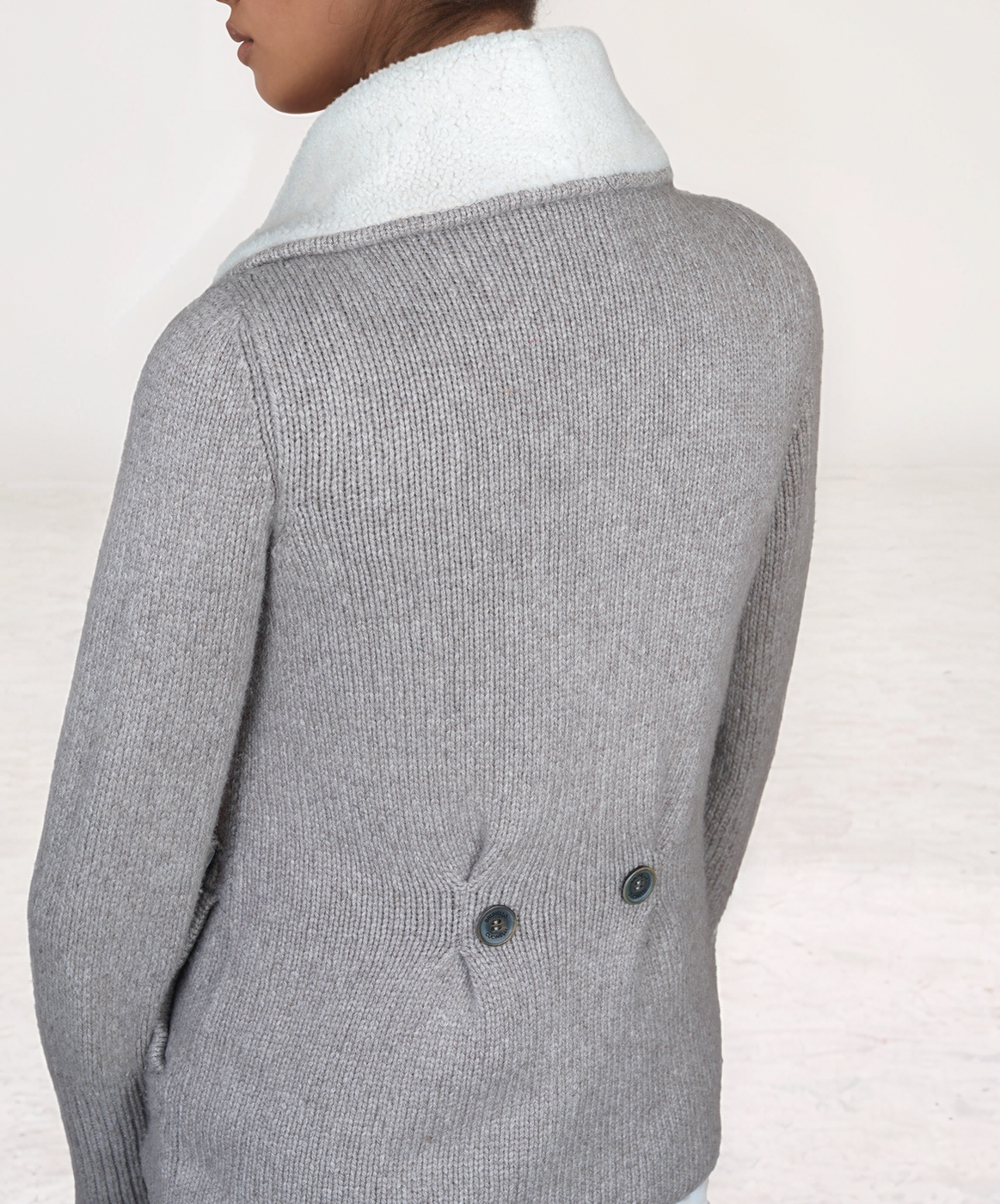 Brunello Cucinelli Manteau Cachemire Femme Marron Incrustation de soie