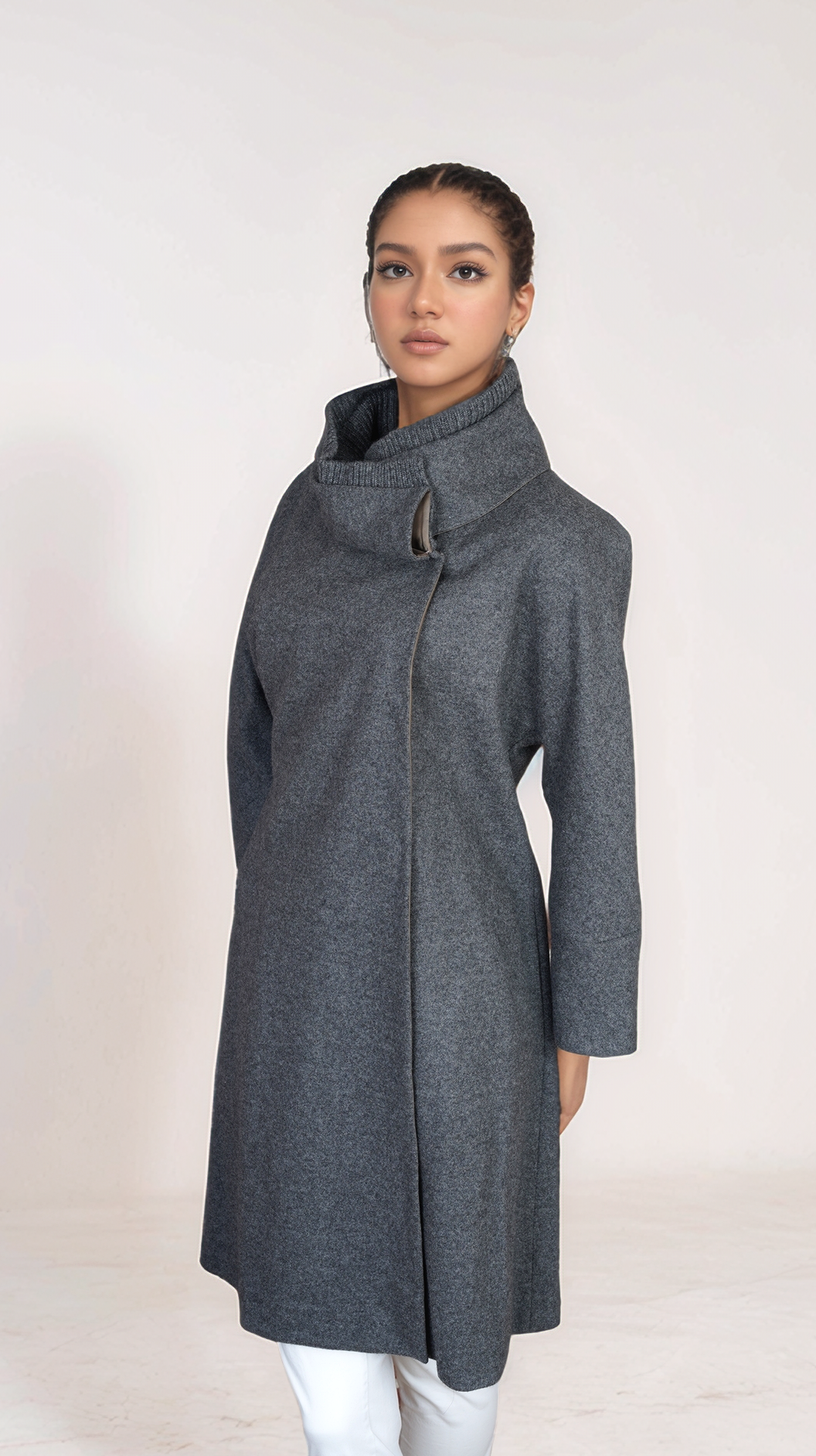 Brunello Cucinelli Manteau Cachemire Femme Marron Incrustation de soie