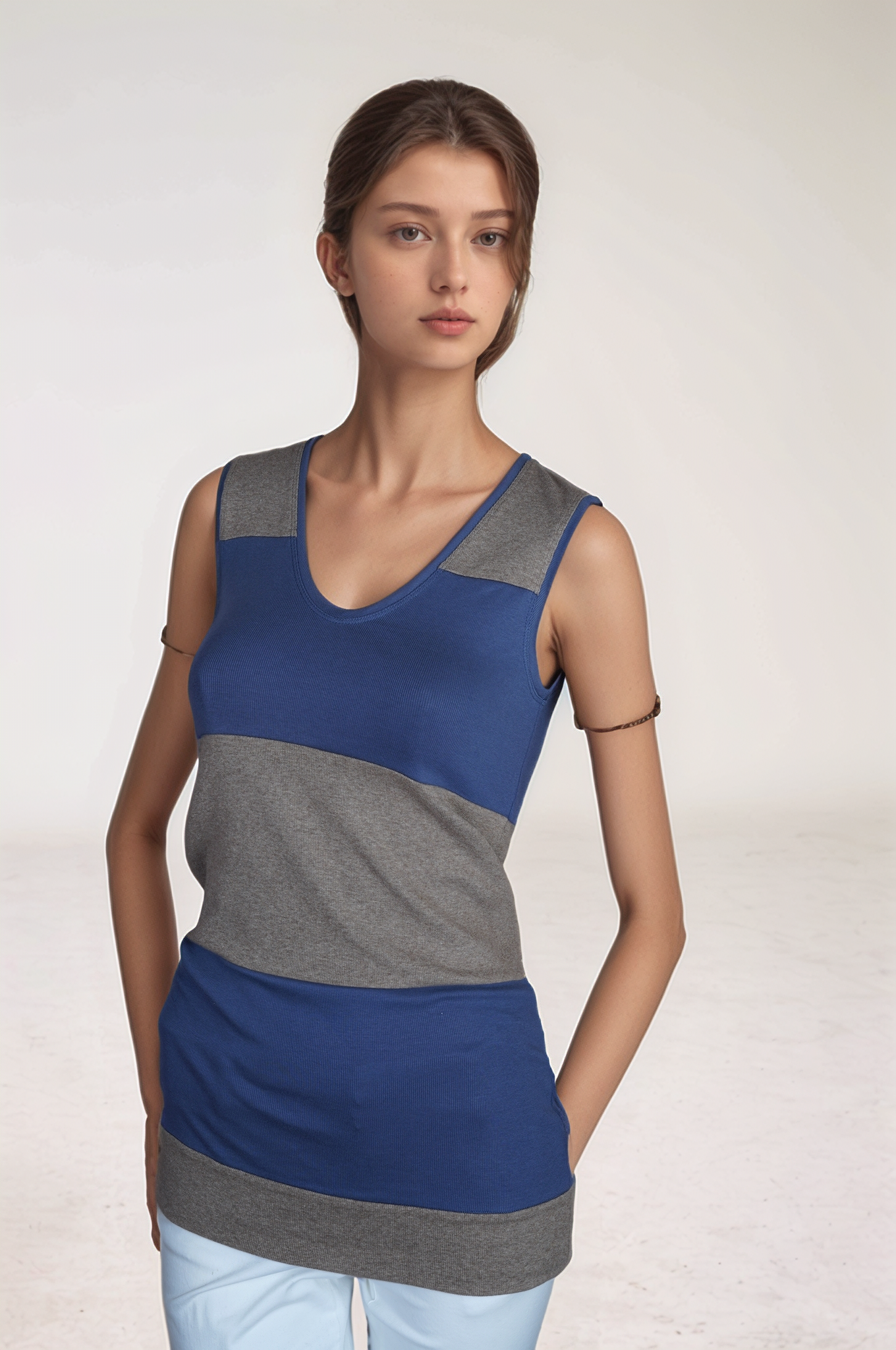 Brunello Cucinelli Top Shirt Rippenjersey aus Comfort Baumwolle gestreift