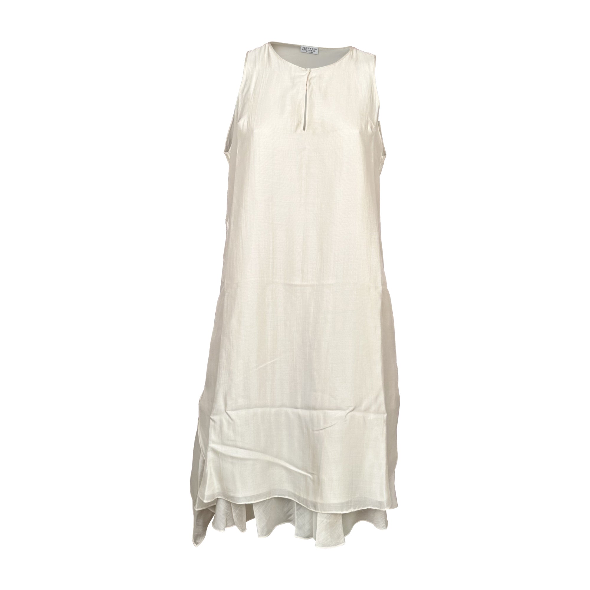 Brunello Cucinelli ホワイト シルク スカート ホワイト（白）系 BRUNELLO CUCINELLI(ブルネロクチネリ