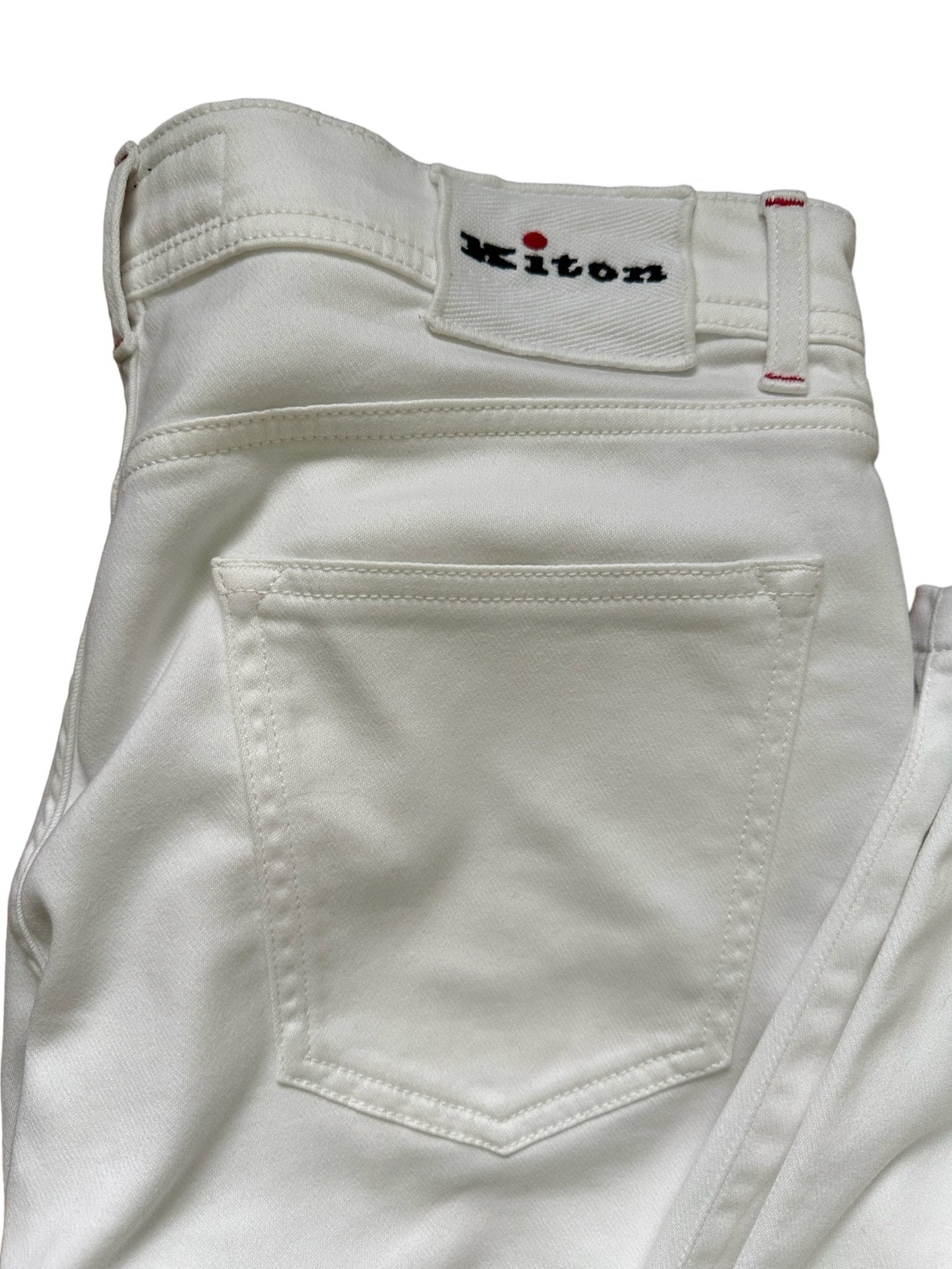 Kiton Hose weiß mit Kaschmir - 24/7 Clothing