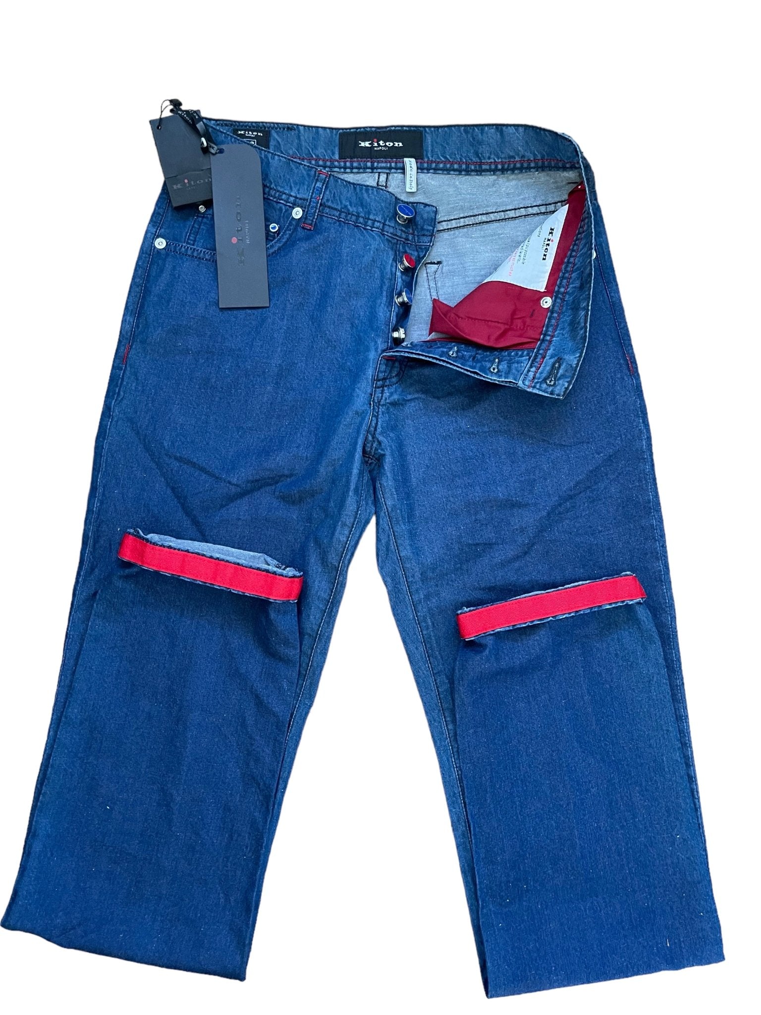 Kiton Jeans Slim mit Leinen - 24/7 Clothing
