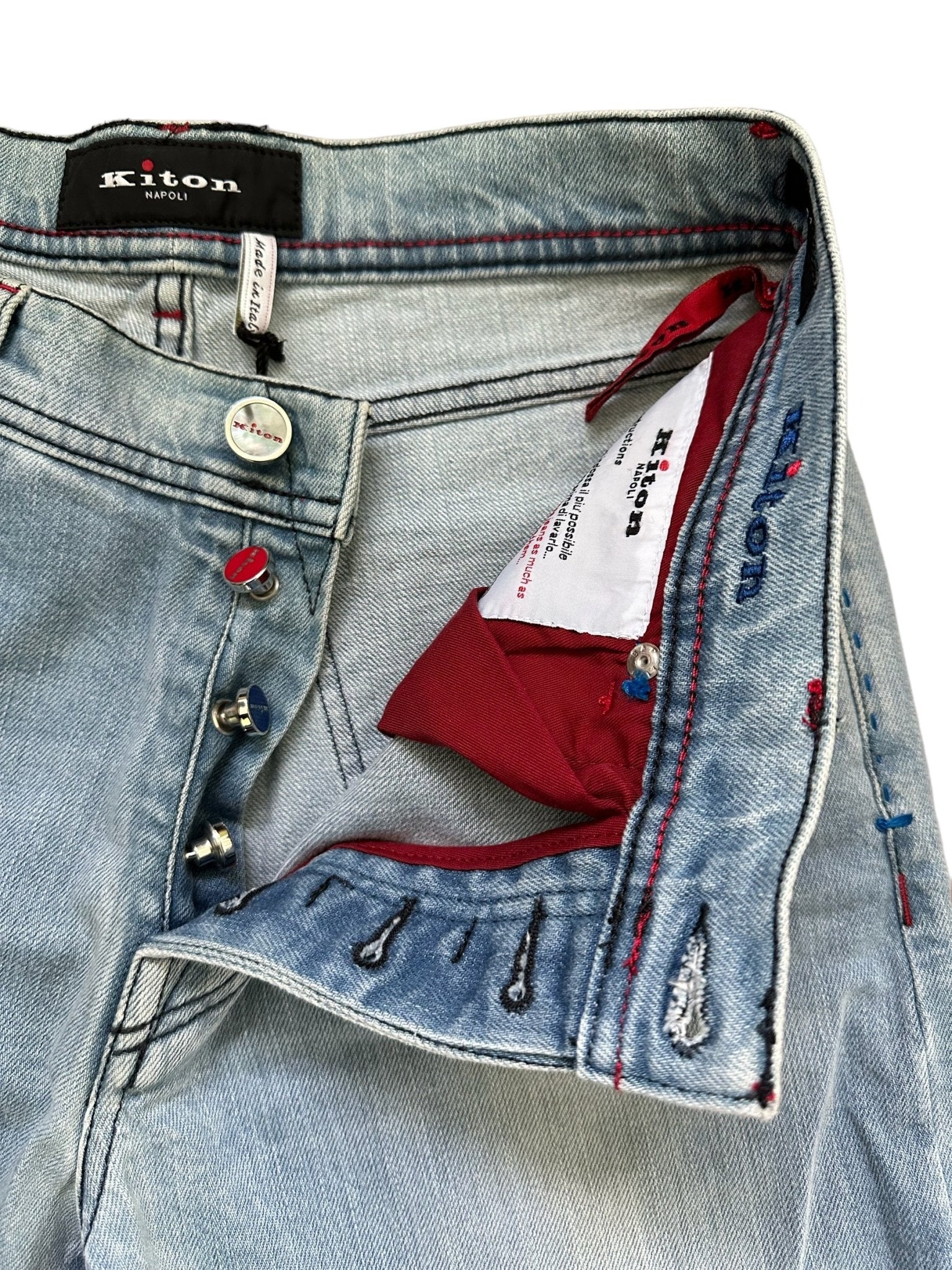 Kiton Jeans Slim washed - 24/7 Clothing