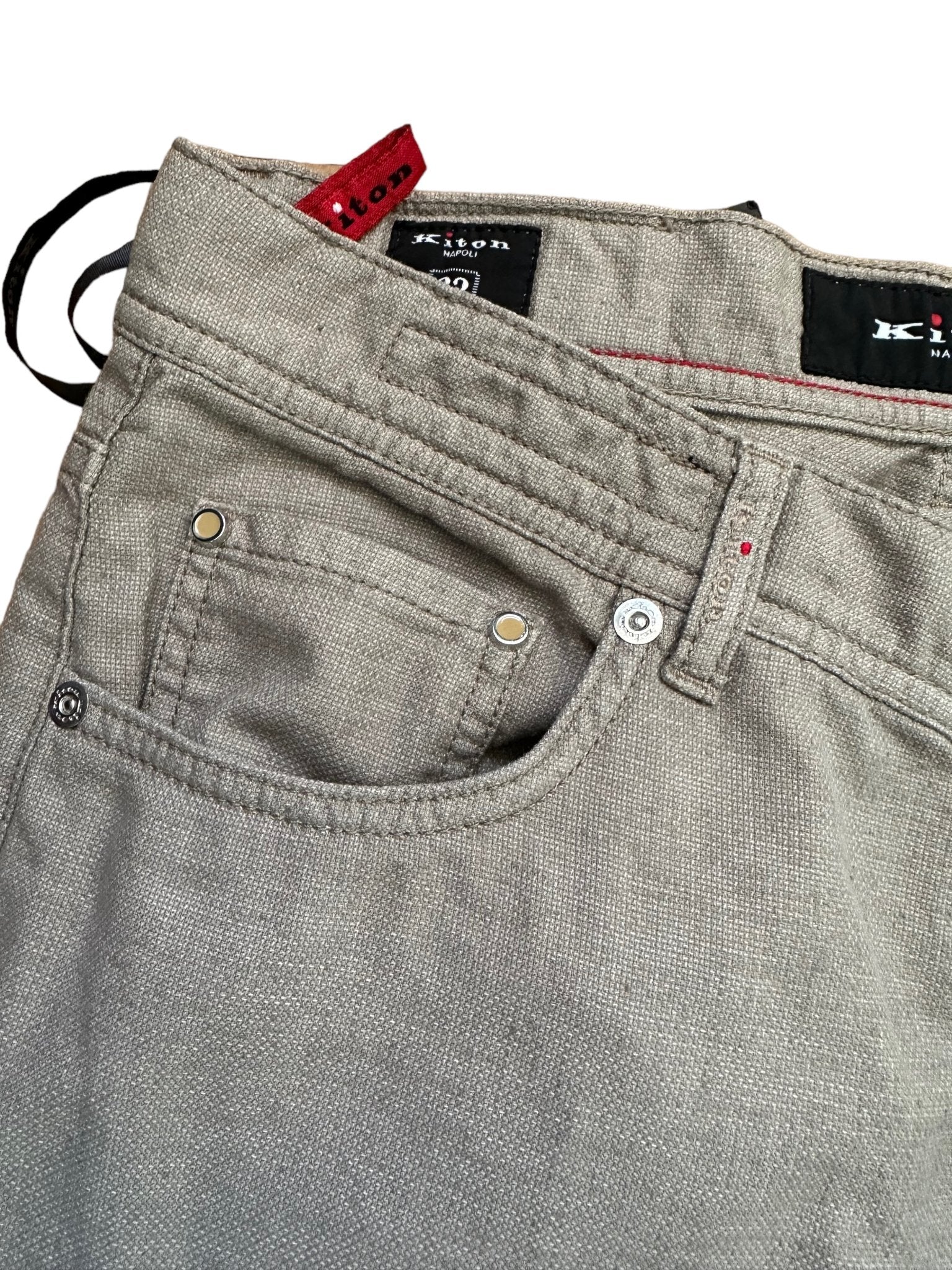 Kiton Woll/Leinenhose Slim - 24/7 Clothing